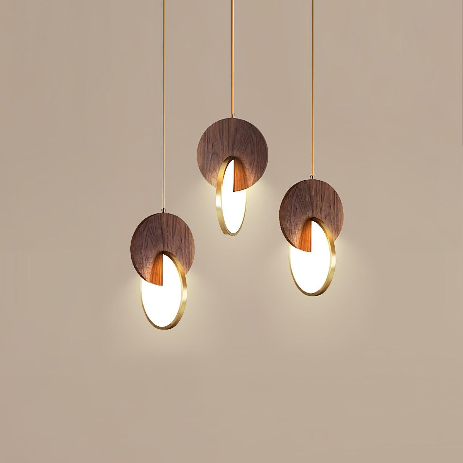Lysola Wood Ring Pendant Light-Neutral Decor