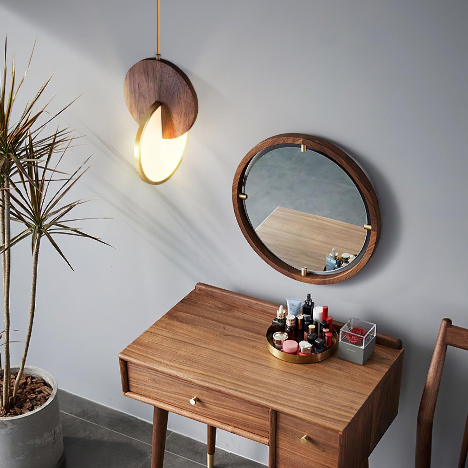 Lysola Wood Ring Pendant Light-Neutral Decor
