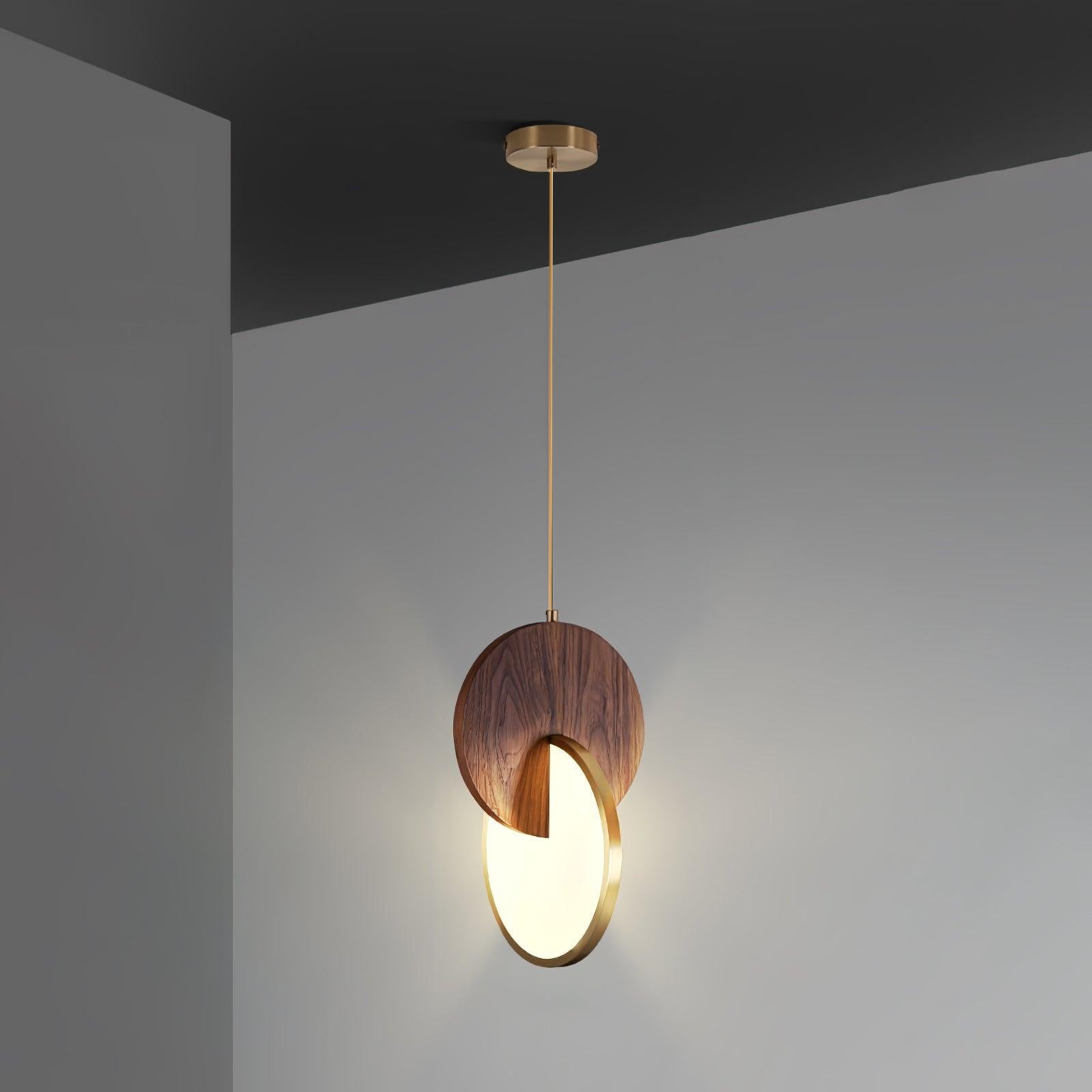 Lysola Wood Ring Pendant Light-Neutral Decor