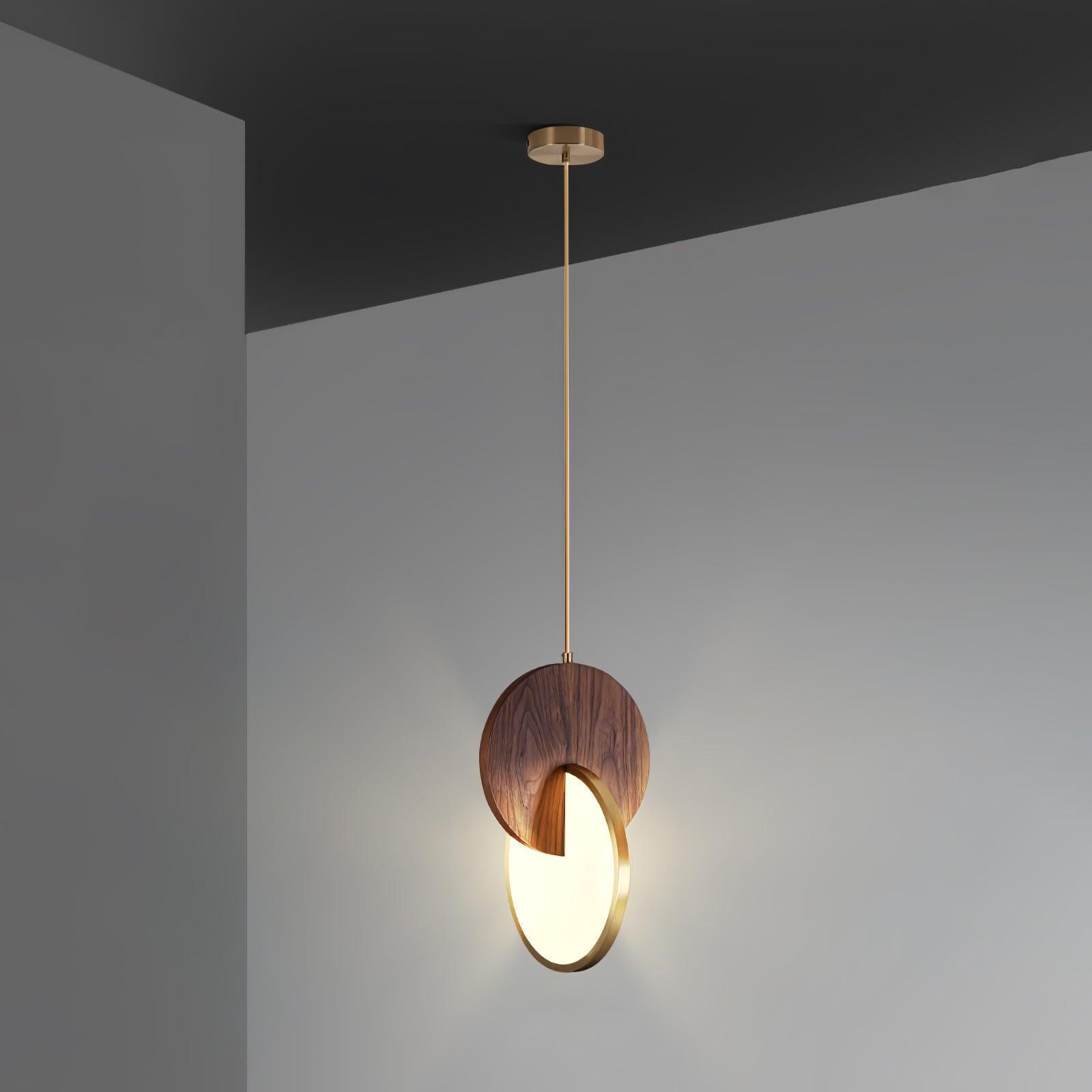 Lysola Wood Ring Pendant Light-Neutral Decor