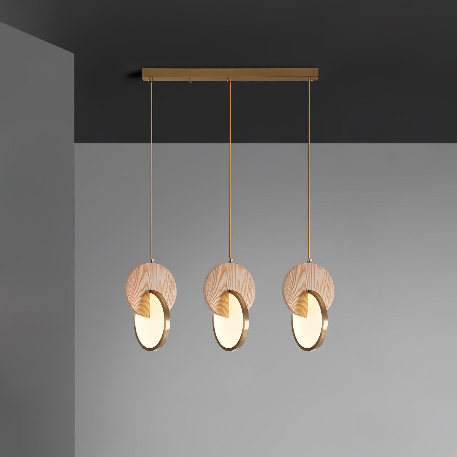 Lysola Wood Ring Pendant Light-Neutral Decor