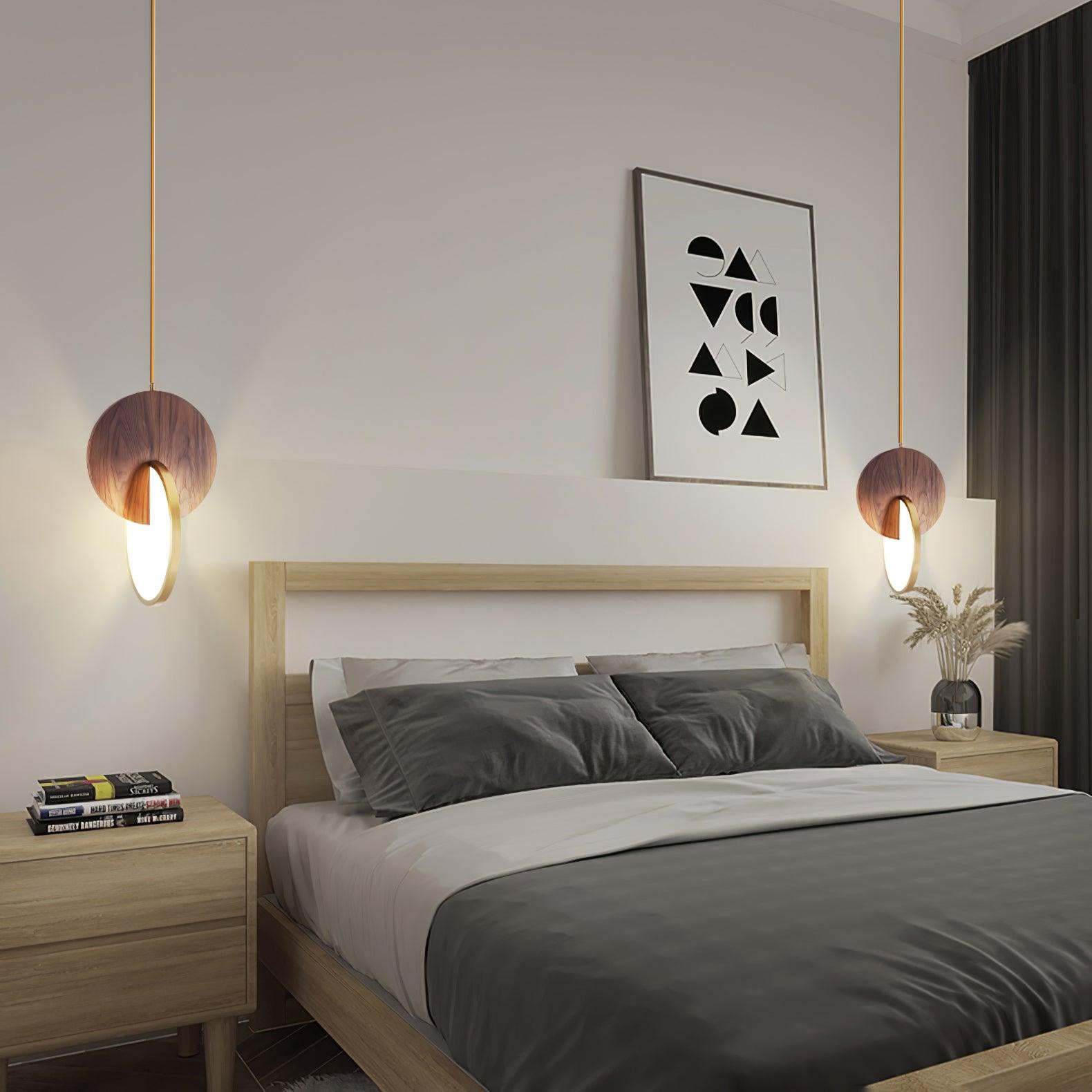 Lysola Wood Ring Pendant Light-Neutral Decor