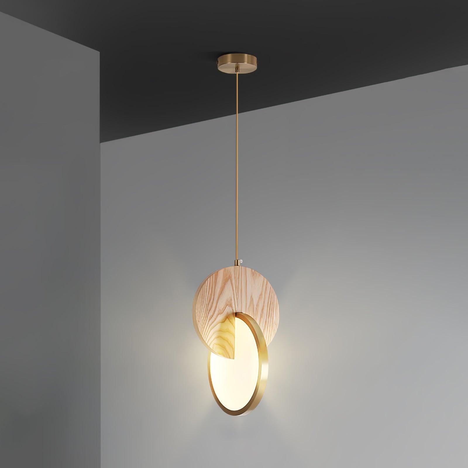 Lysola Wood Ring Pendant Light-Neutral Decor