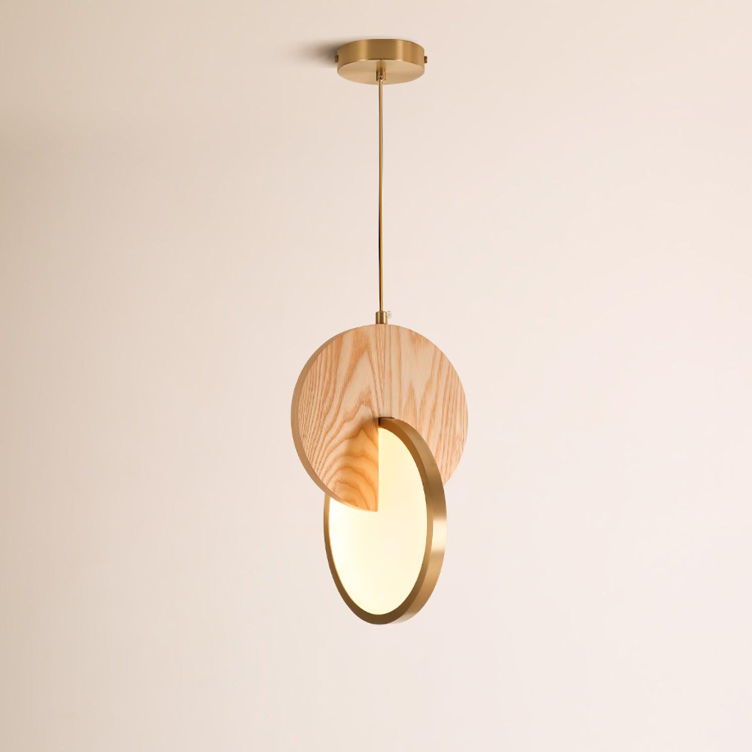 Lysola Wood Ring Pendant Light-Neutral Decor