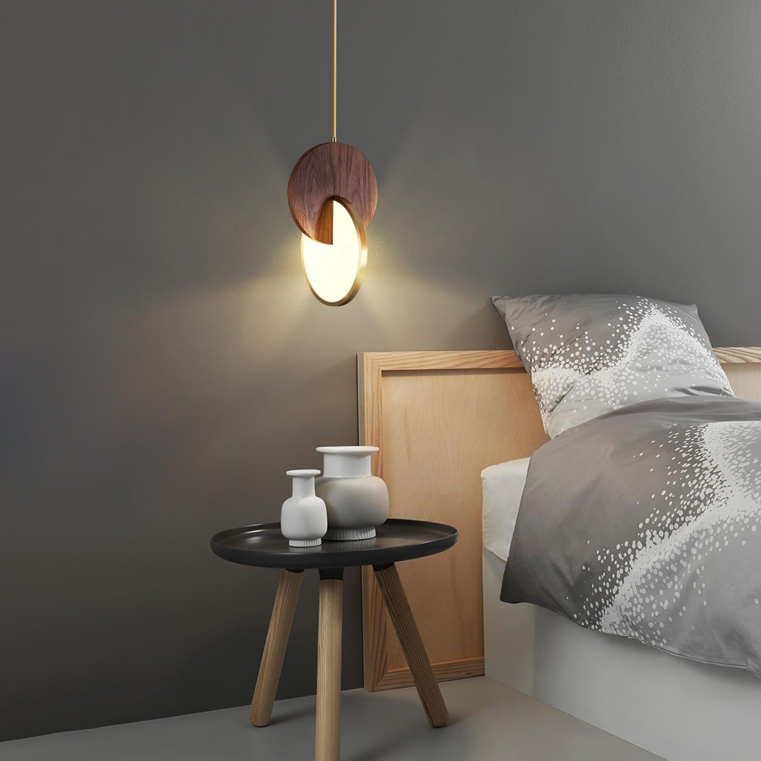Lysola Wood Ring Pendant Light-Neutral Decor