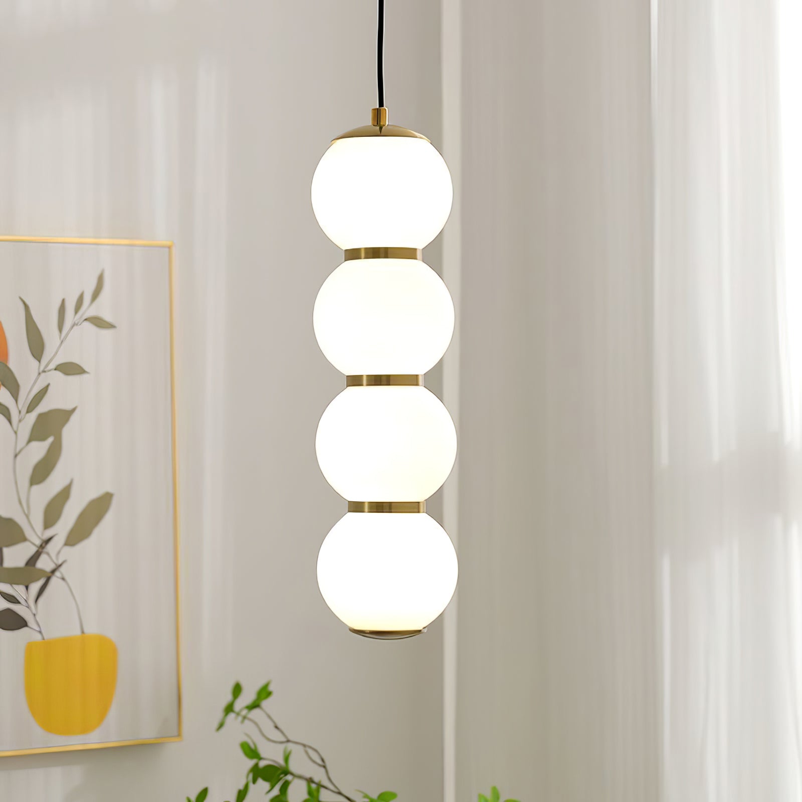 Frankie Minimalist Glass Pendant Light-Neutral Decor