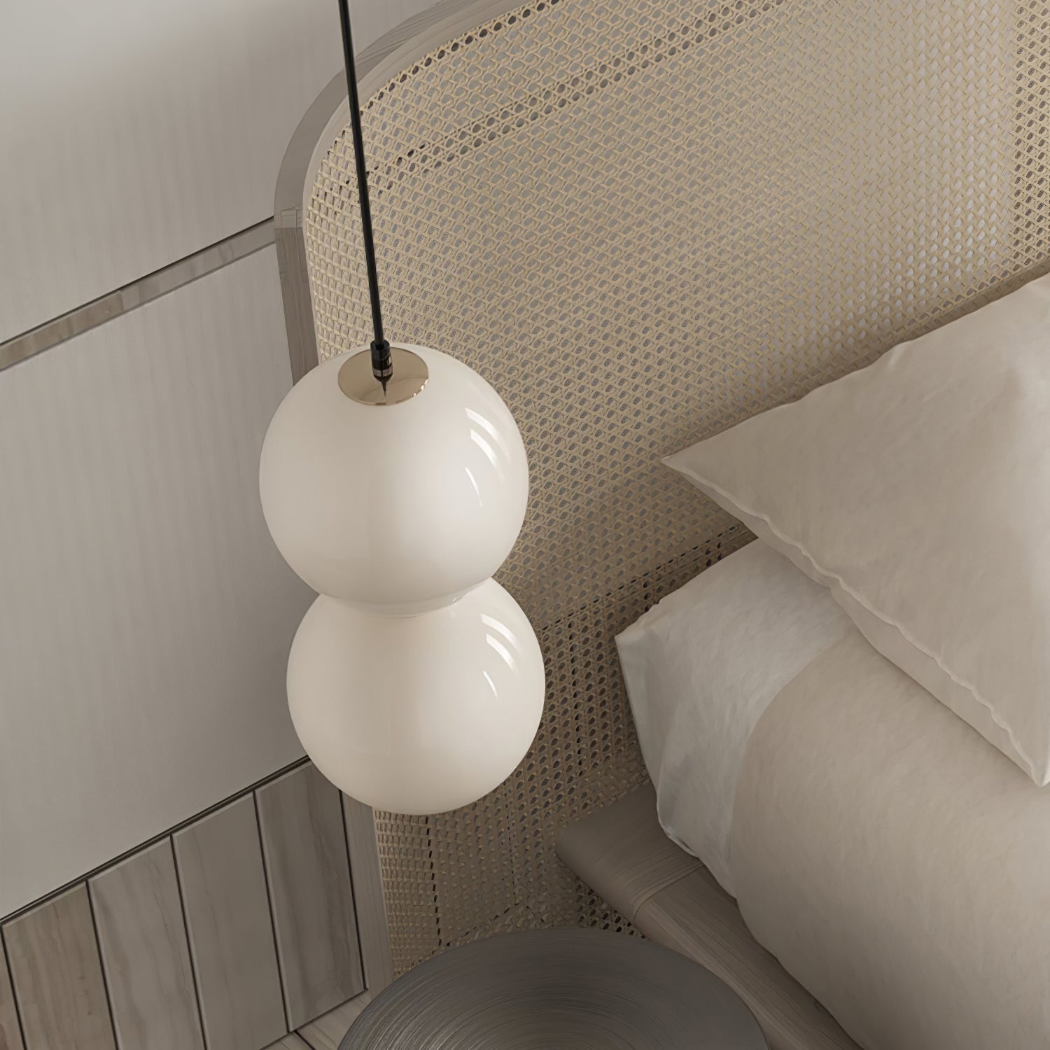 Frankie Minimalist Glass Pendant Light-Neutral Decor