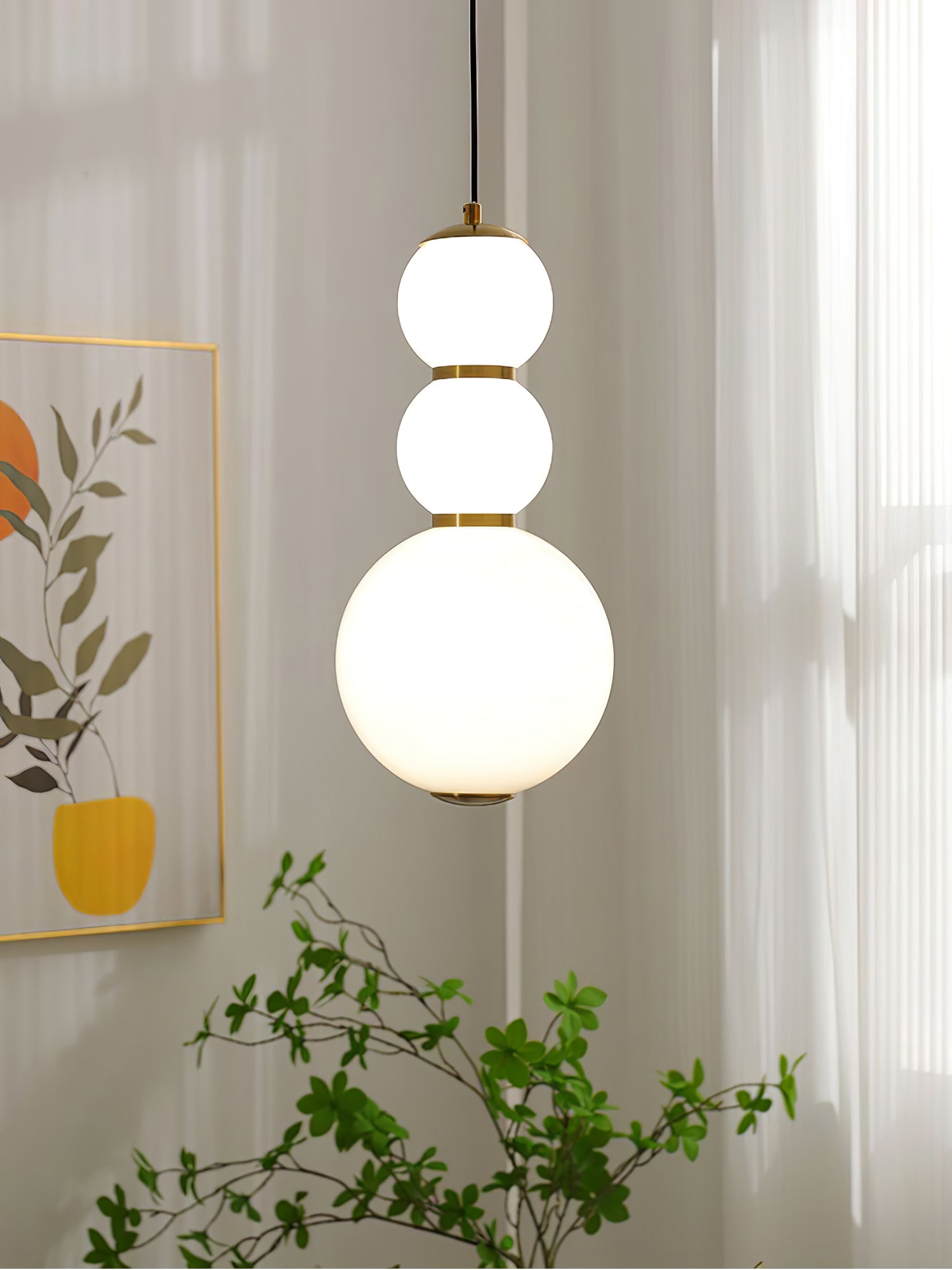 Frankie Minimalist Glass Pendant Light-Neutral Decor