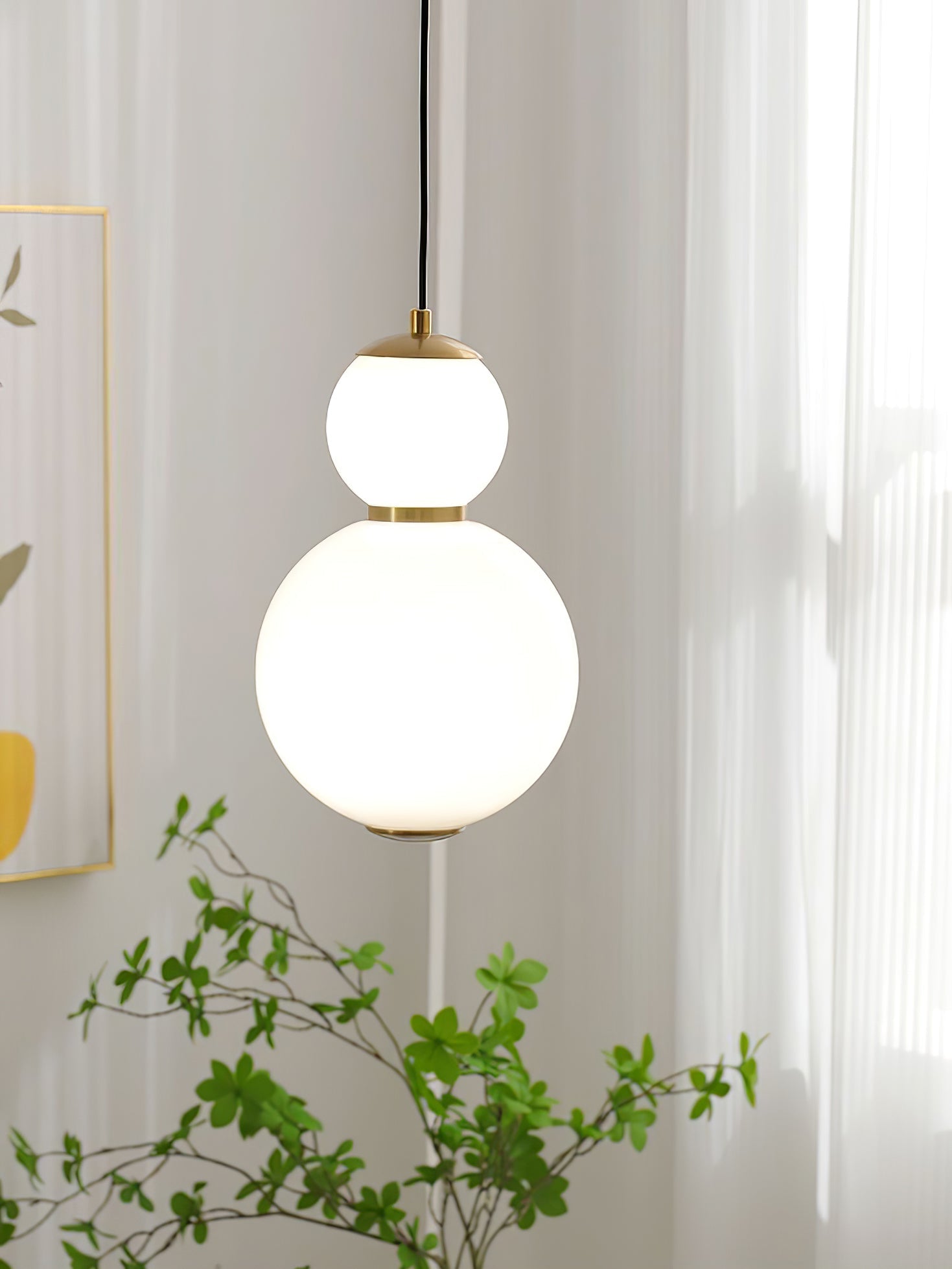 Frankie Minimalist Glass Pendant Light-Neutral Decor