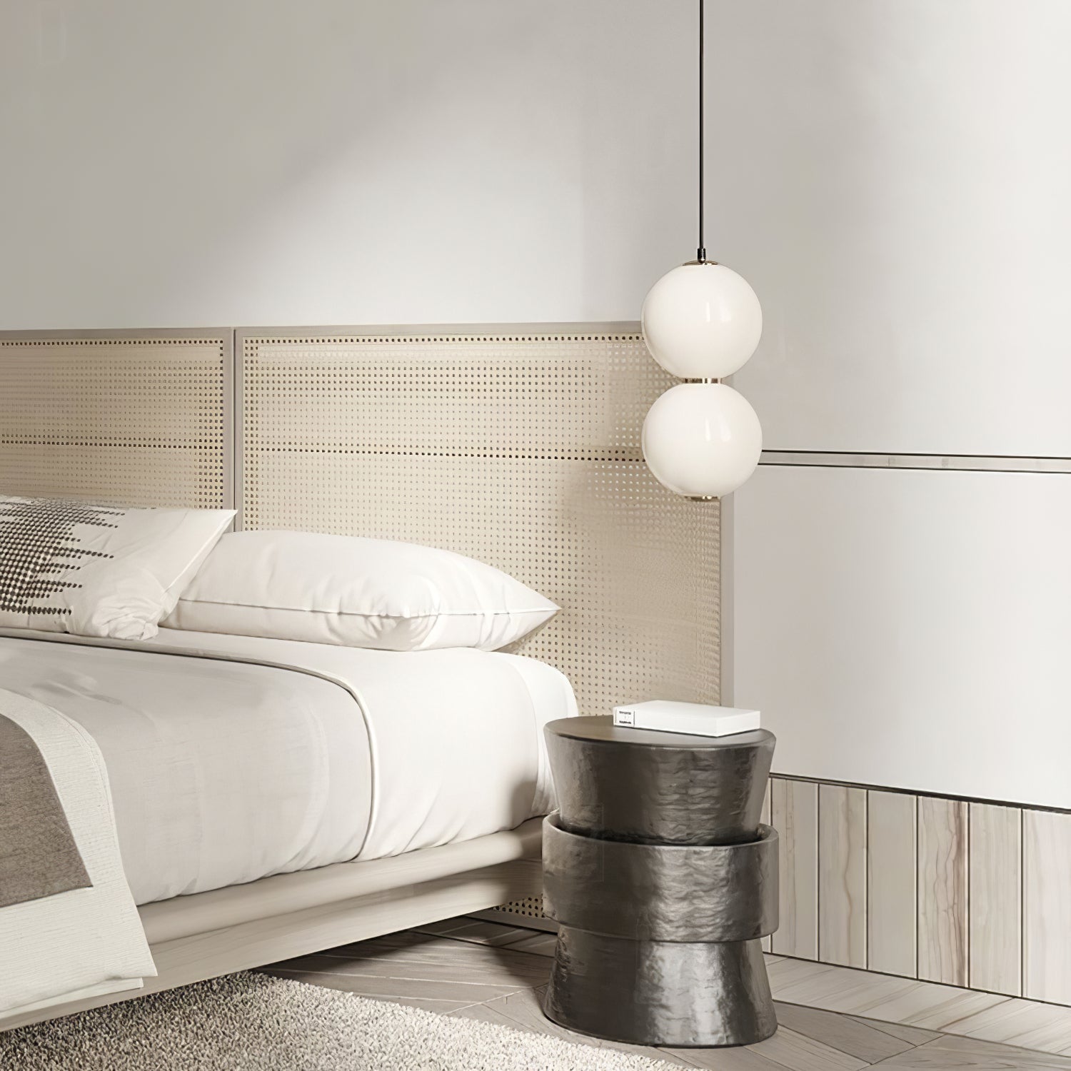 Frankie Minimalist Glass Pendant Light-Neutral Decor