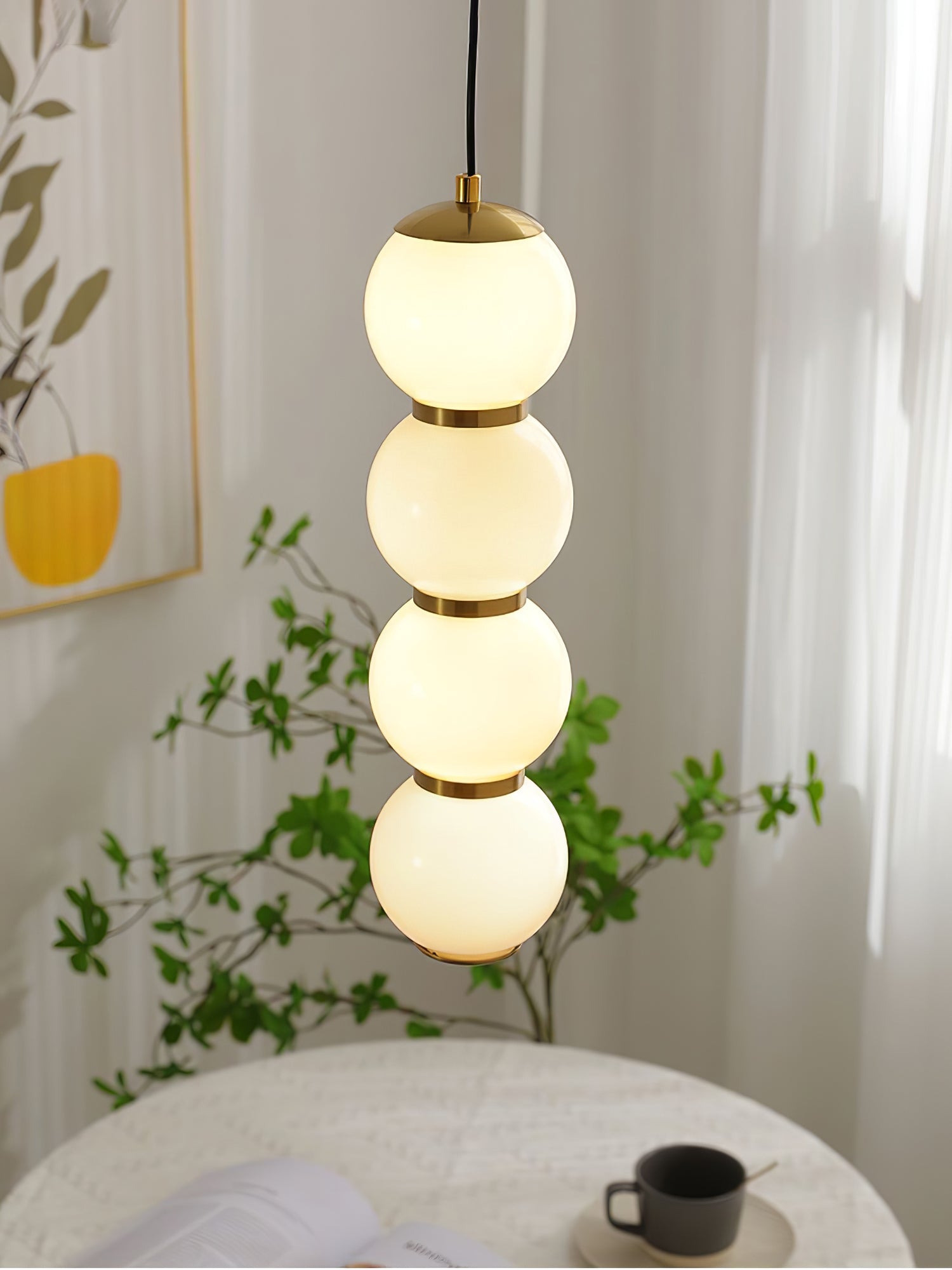 Frankie Minimalist Glass Pendant Light-Neutral Decor