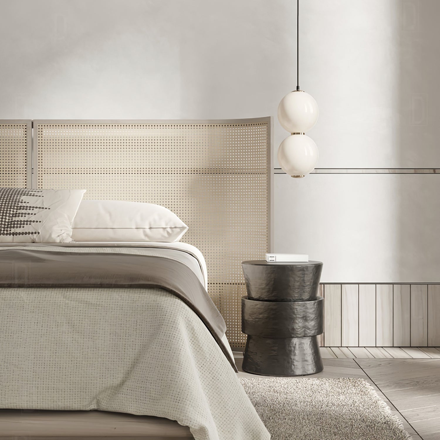 Frankie Minimalist Glass Pendant Light-Neutral Decor