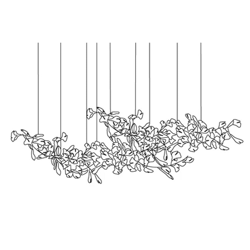 Double Layer Combination Gingko Chandelier-Neutral Decor