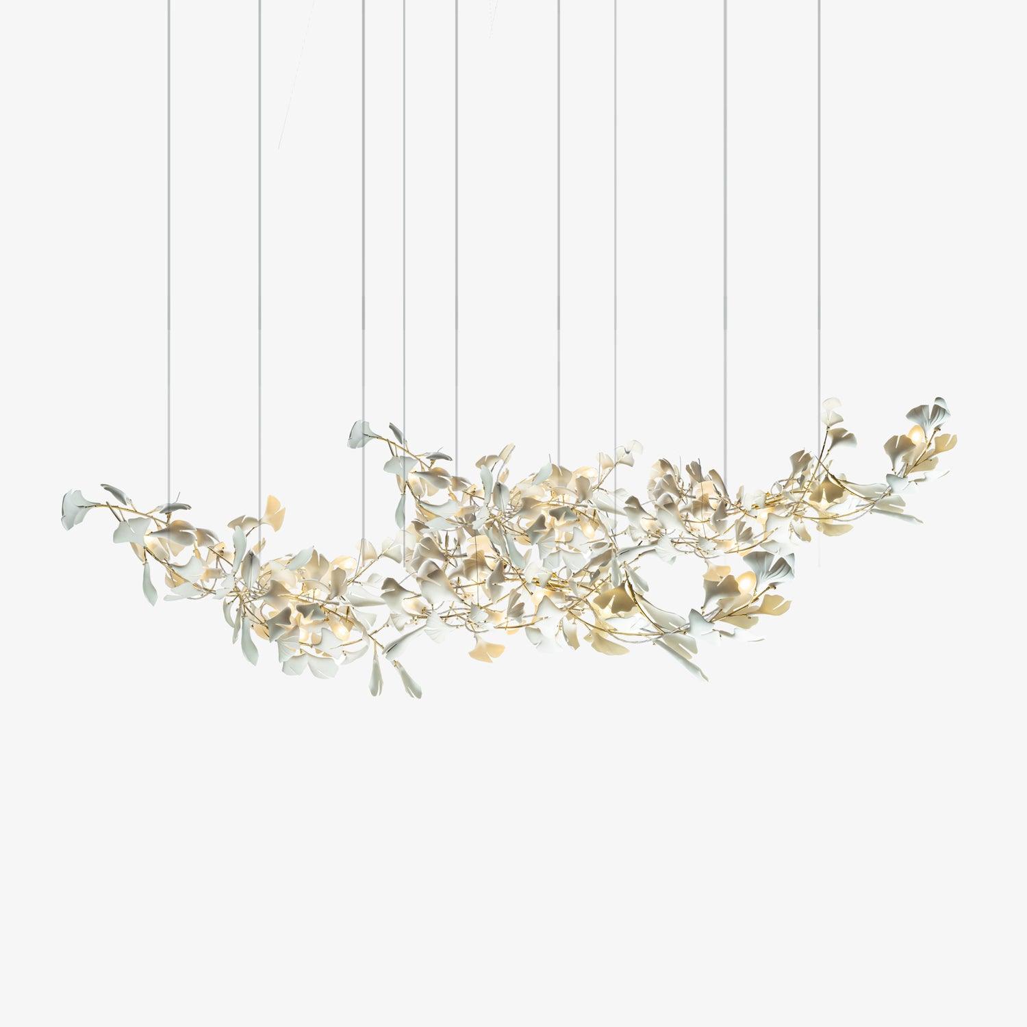 Double Layer Combination Gingko Chandelier-Neutral Decor