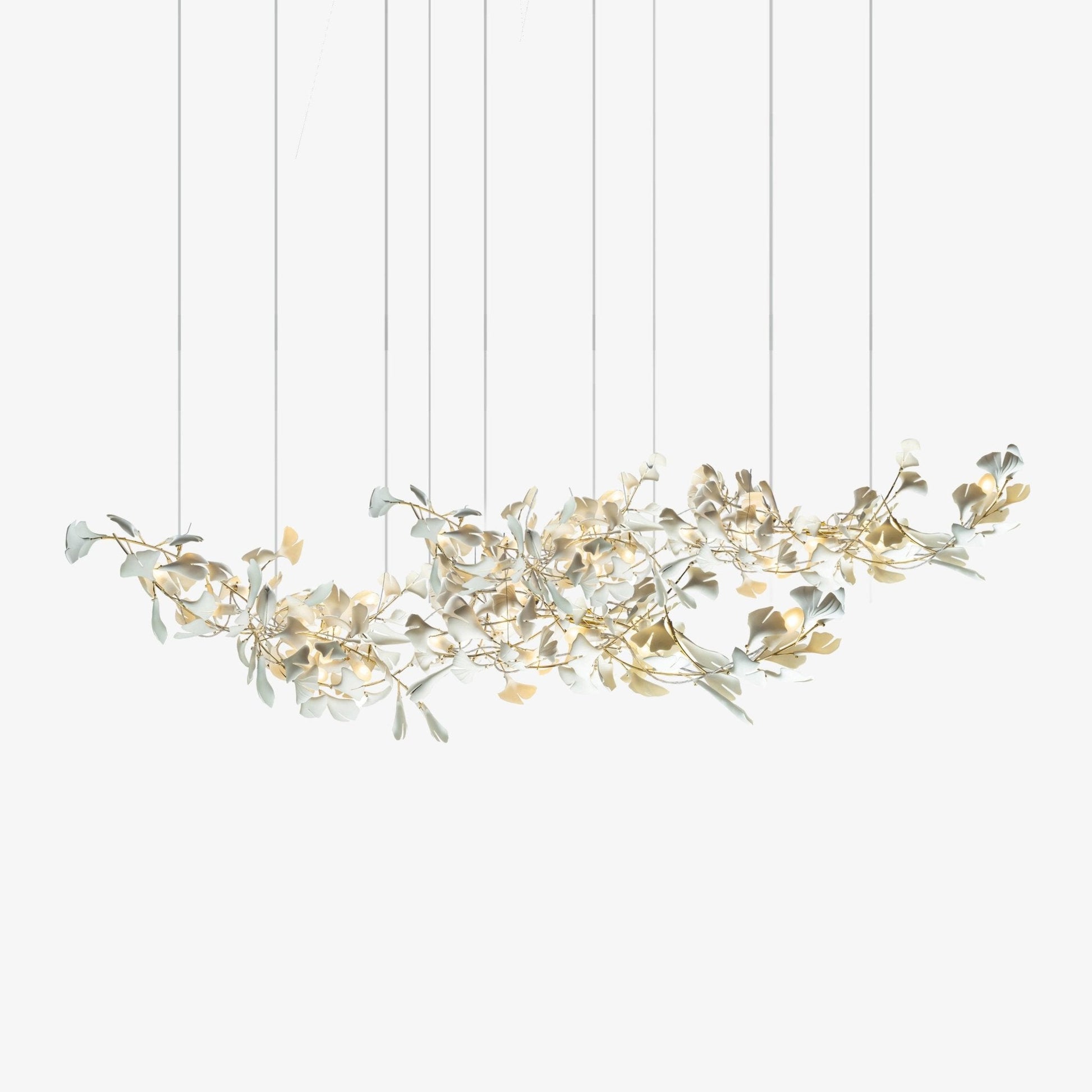 Double Layer Combination Gingko Chandelier-Neutral Decor