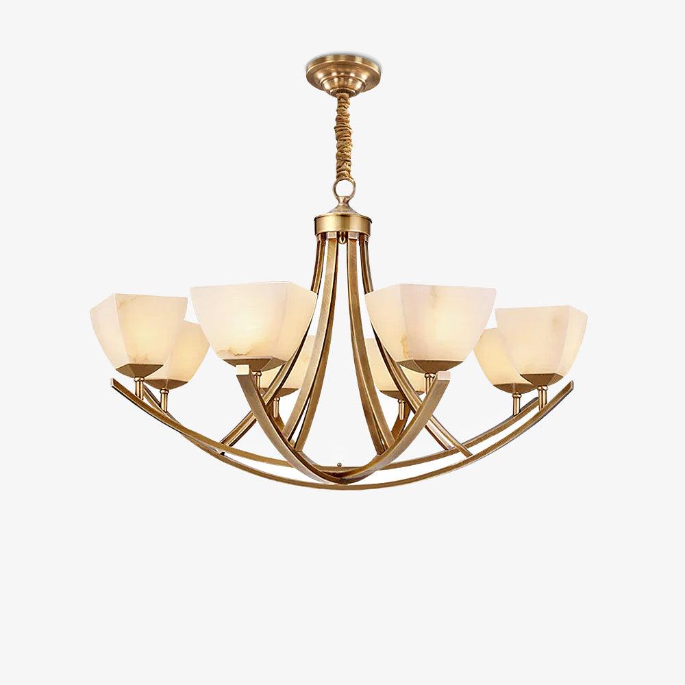 Crown Classic Brass Chandelier-Neutral Decor