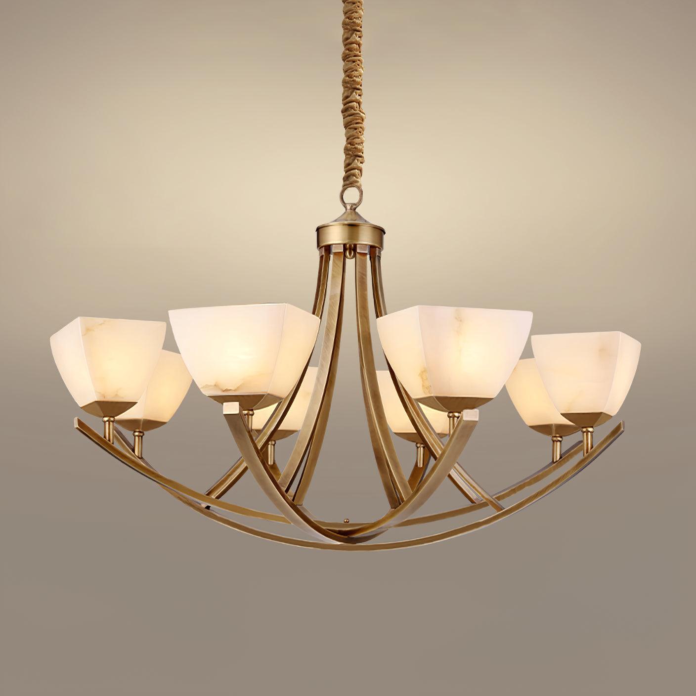 Crown Classic Brass Chandelier-Neutral Decor