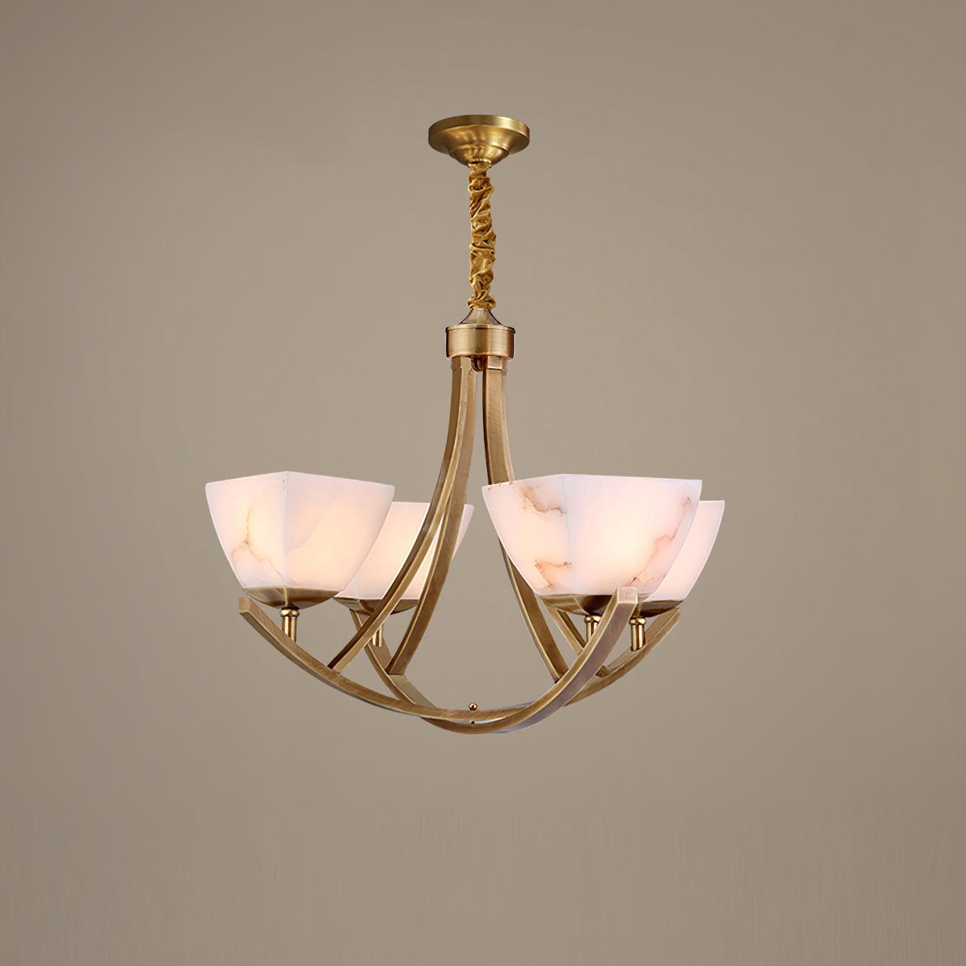 Crown Classic Brass Chandelier-Neutral Decor