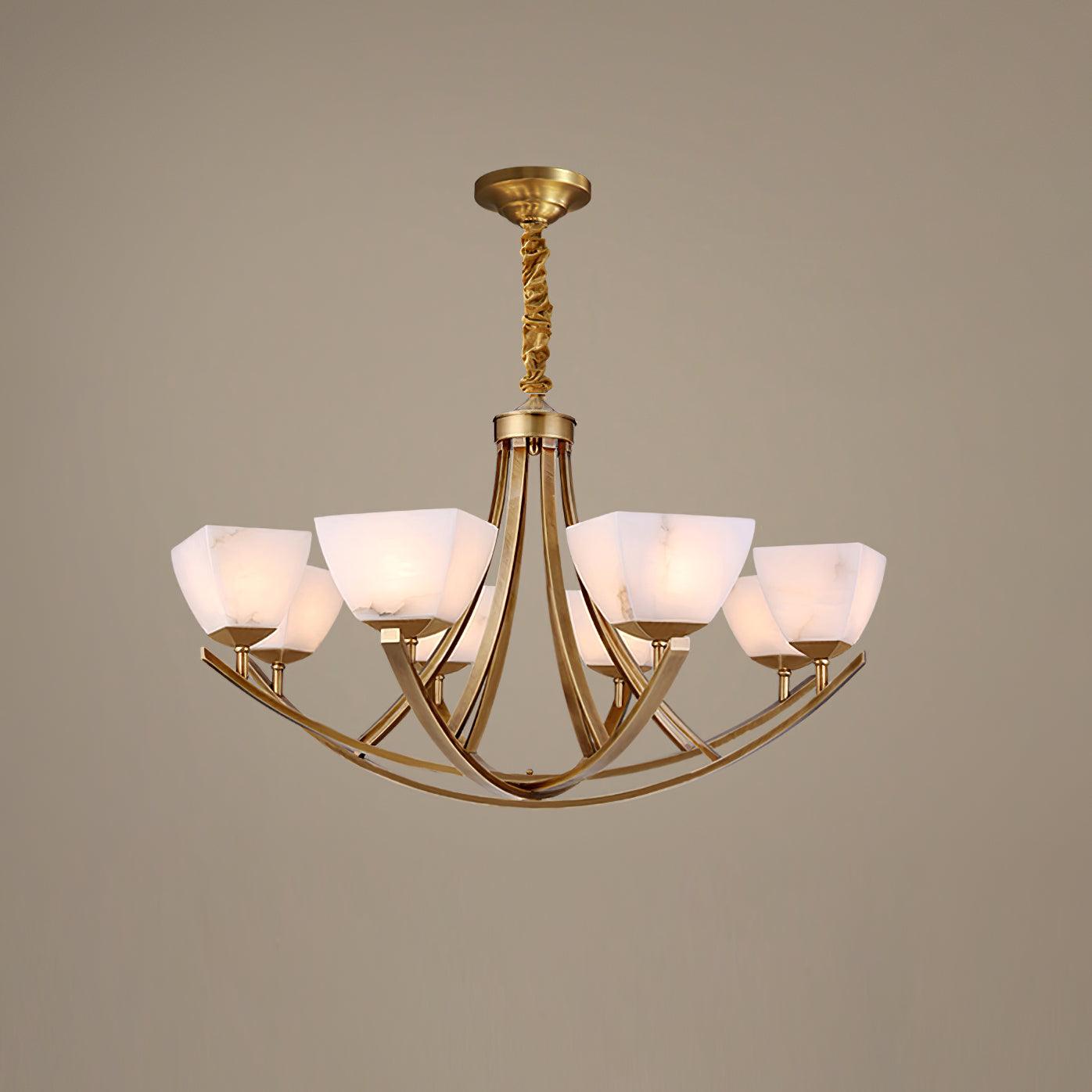 Crown Classic Brass Chandelier-Neutral Decor
