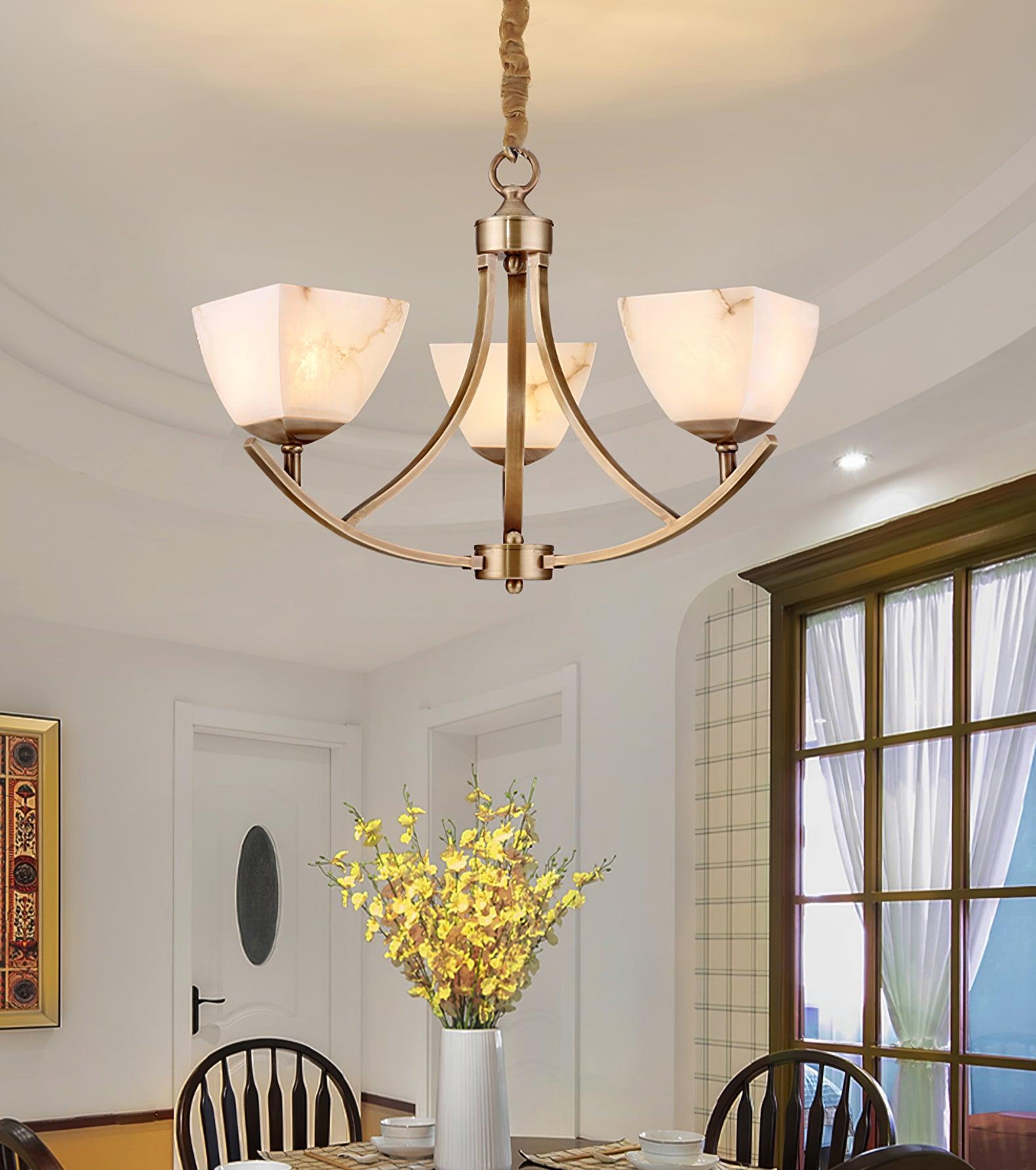 Crown Classic Brass Chandelier-Neutral Decor