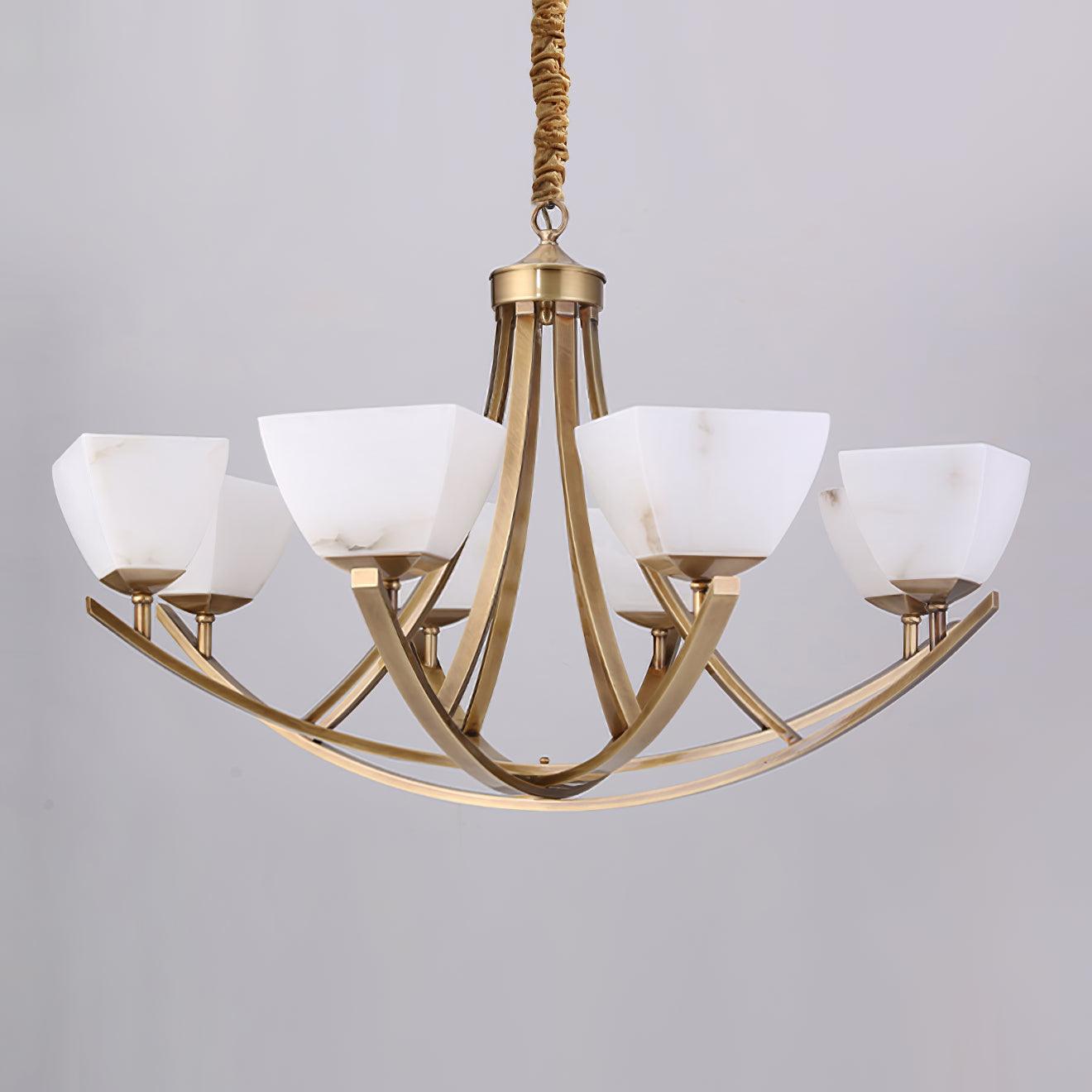 Crown Classic Brass Chandelier-Neutral Decor