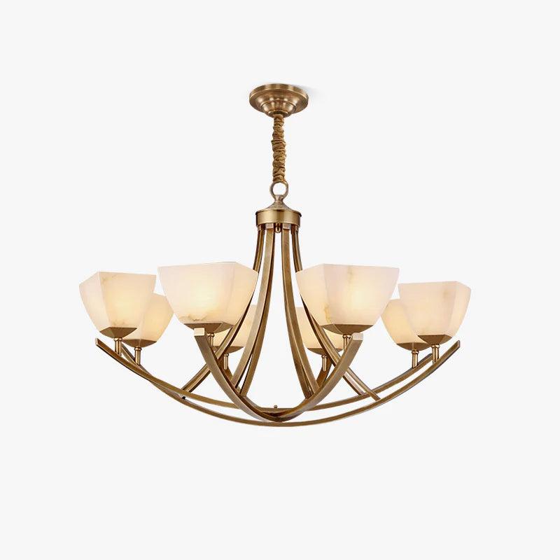 Crown Classic Brass Chandelier-Neutral Decor