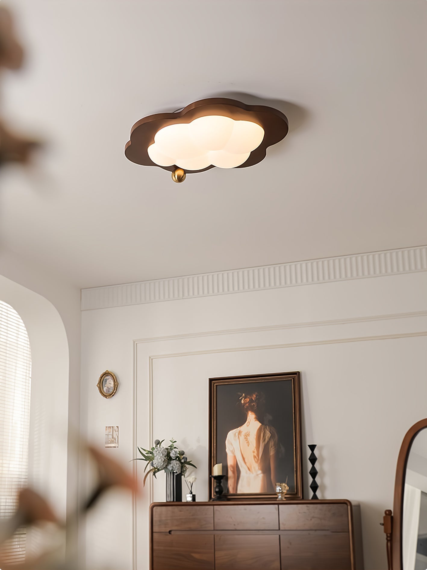Ivaren Premium Nordic Art Wood Ceiling Light-Neutral Decor