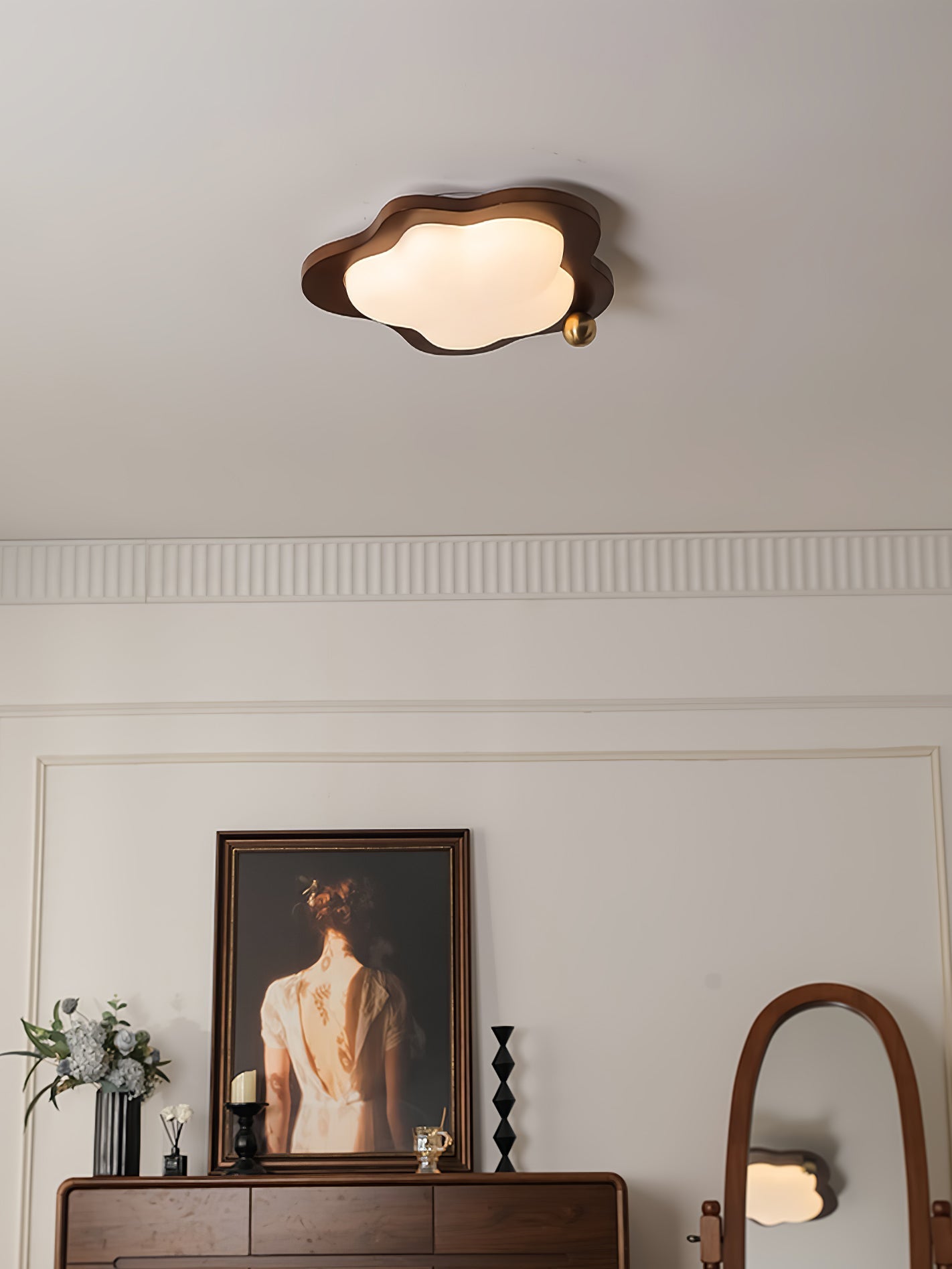 Ivaren Premium Nordic Art Wood Ceiling Light-Neutral Decor