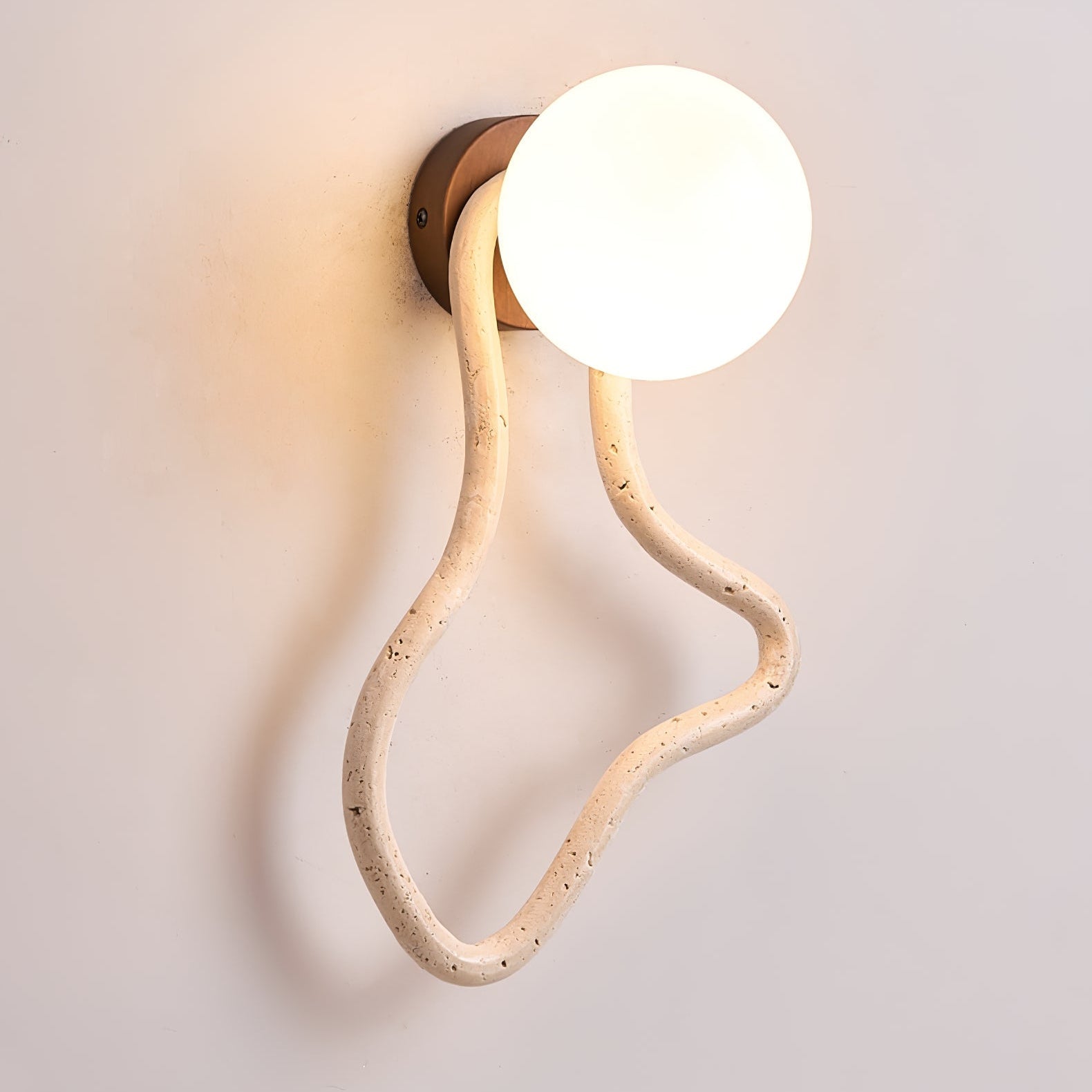 Meldox Travertine Wall Sconce-Neutral Decor