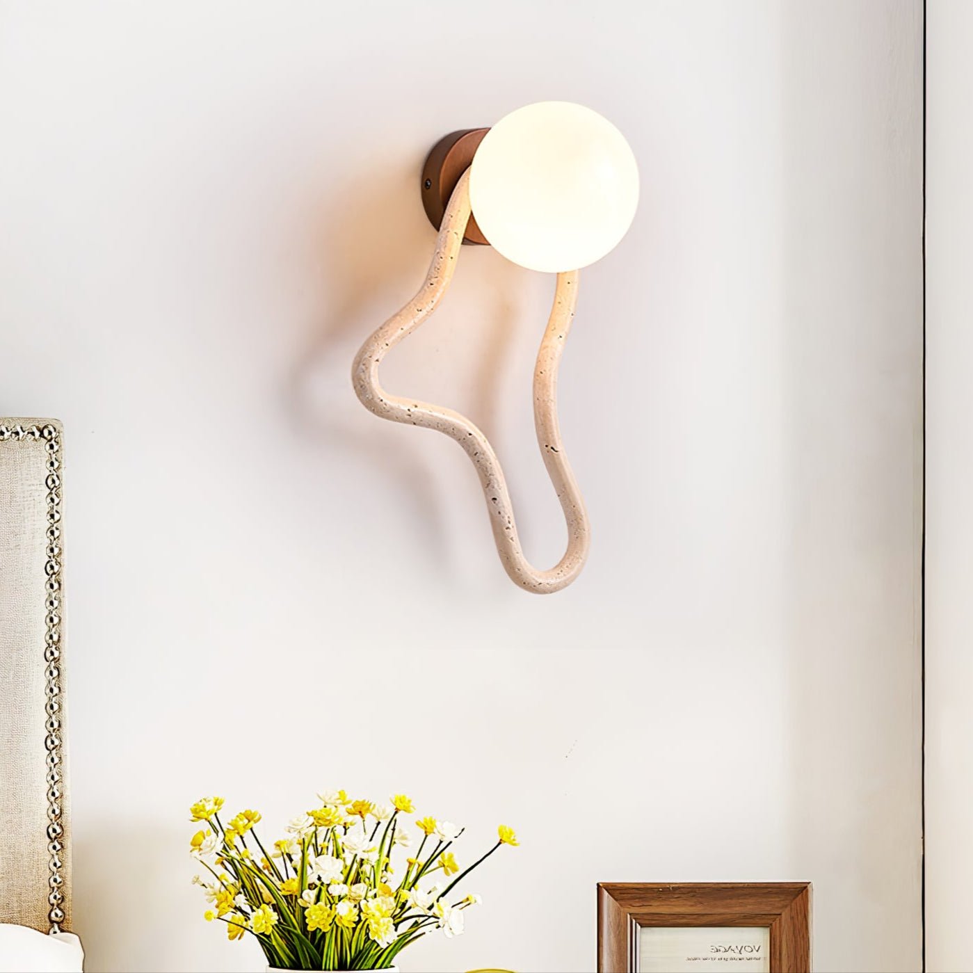 Meldox Travertine Wall Sconce-Neutral Decor