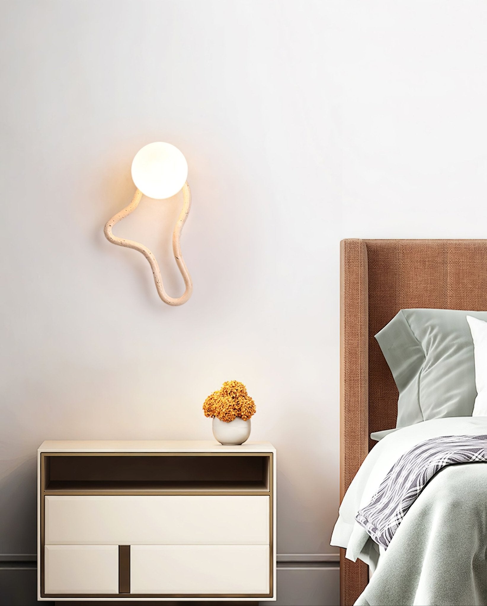 Meldox Travertine Wall Sconce-Neutral Decor