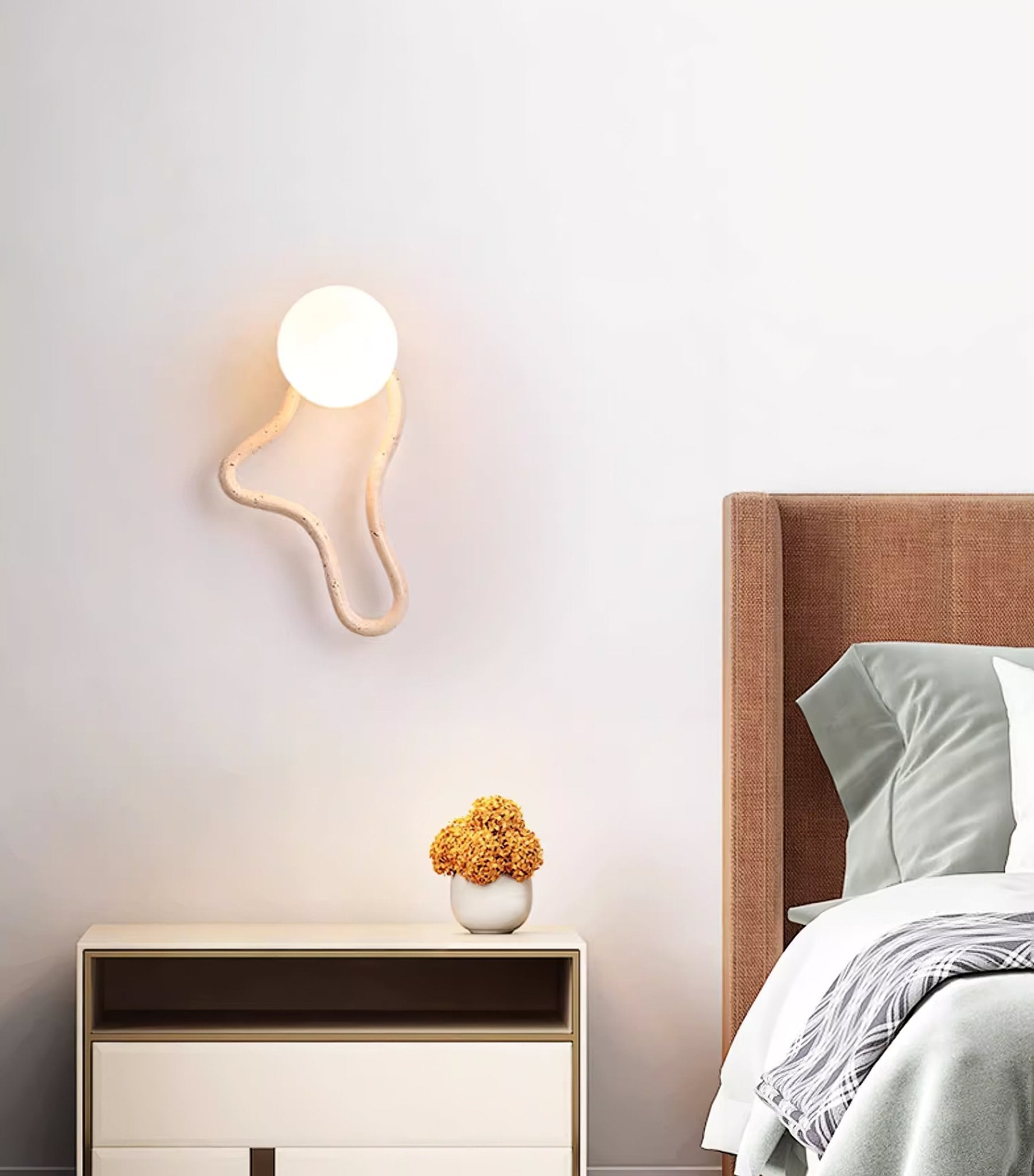 Meldox Travertine Wall Sconce-Neutral Decor