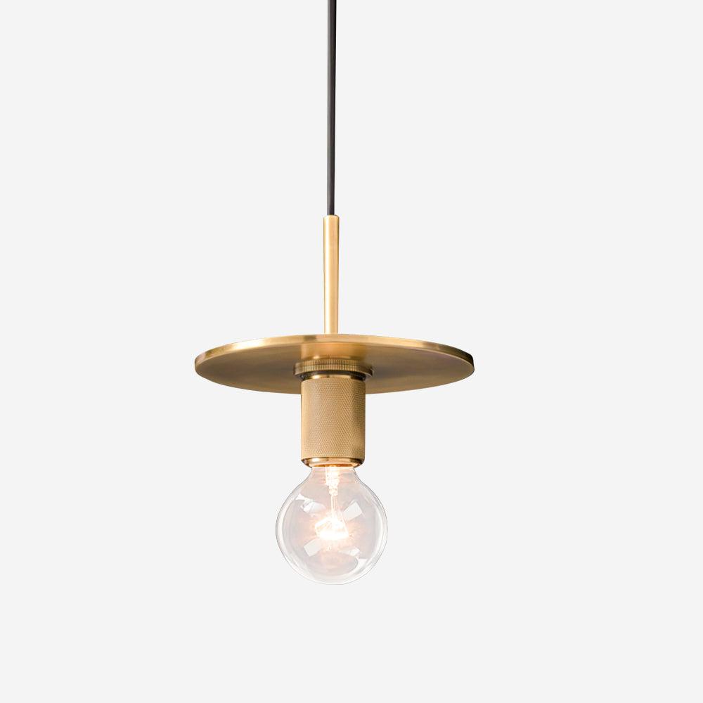 Pendant Lamp Brass Minimalist Metal Fixture for Dining or Kitchen