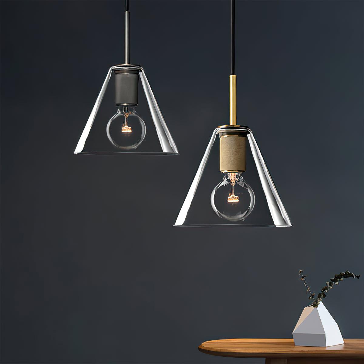 Pendant Lamp Brass Minimalist Metal Fixture for Dining or Kitchen
