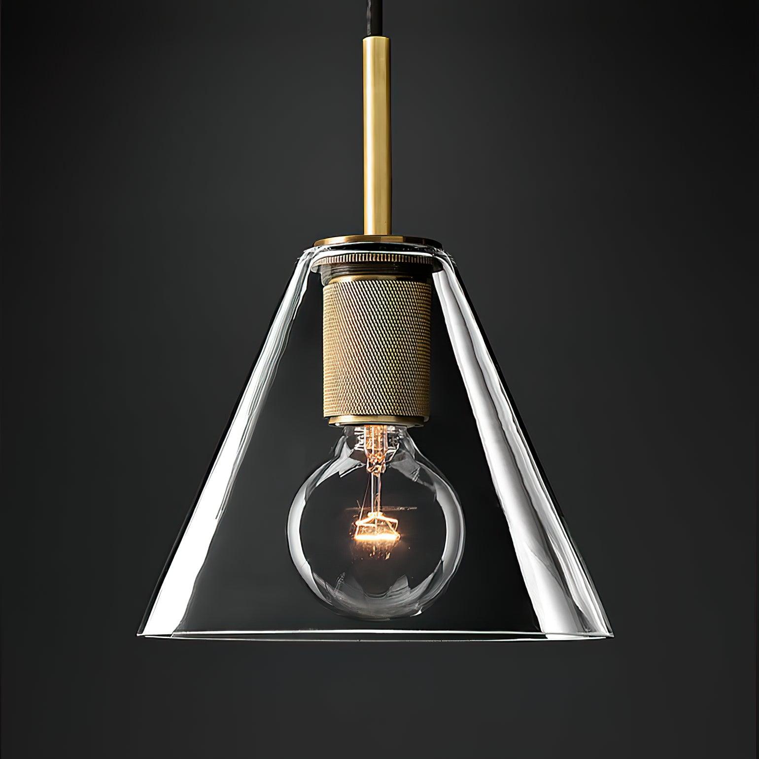 Pendant Lamp Brass Minimalist Metal Fixture for Dining or Kitchen
