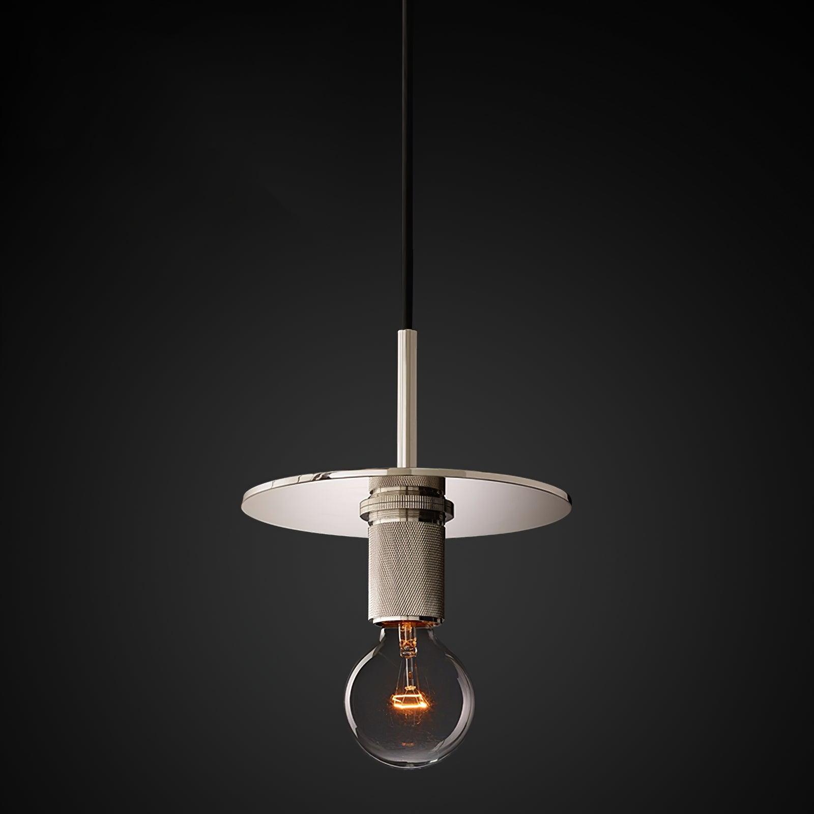 Pendant Lamp Brass Minimalist Metal Fixture for Dining or Kitchen
