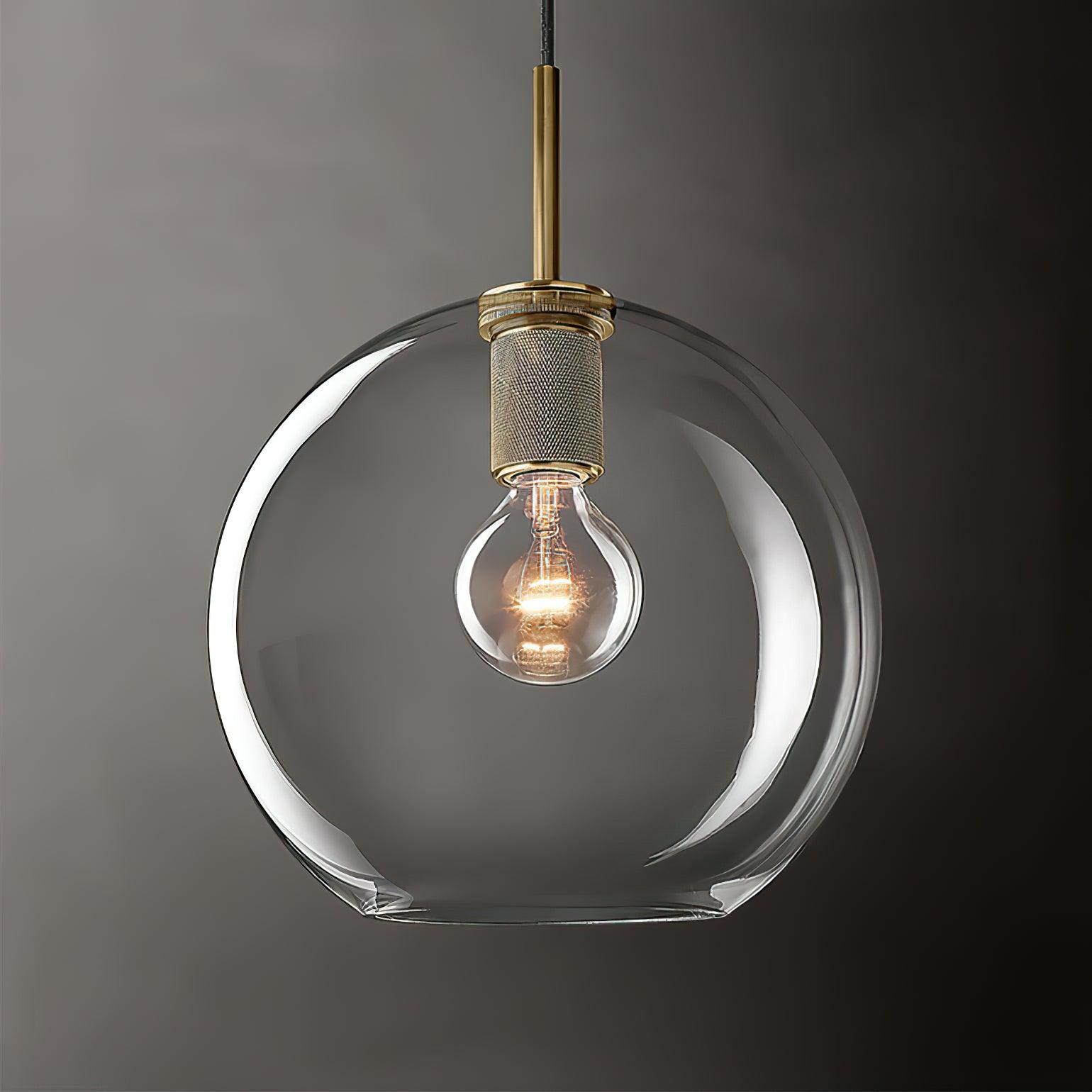 Pendant Lamp Brass Minimalist Metal Fixture for Dining or Kitchen