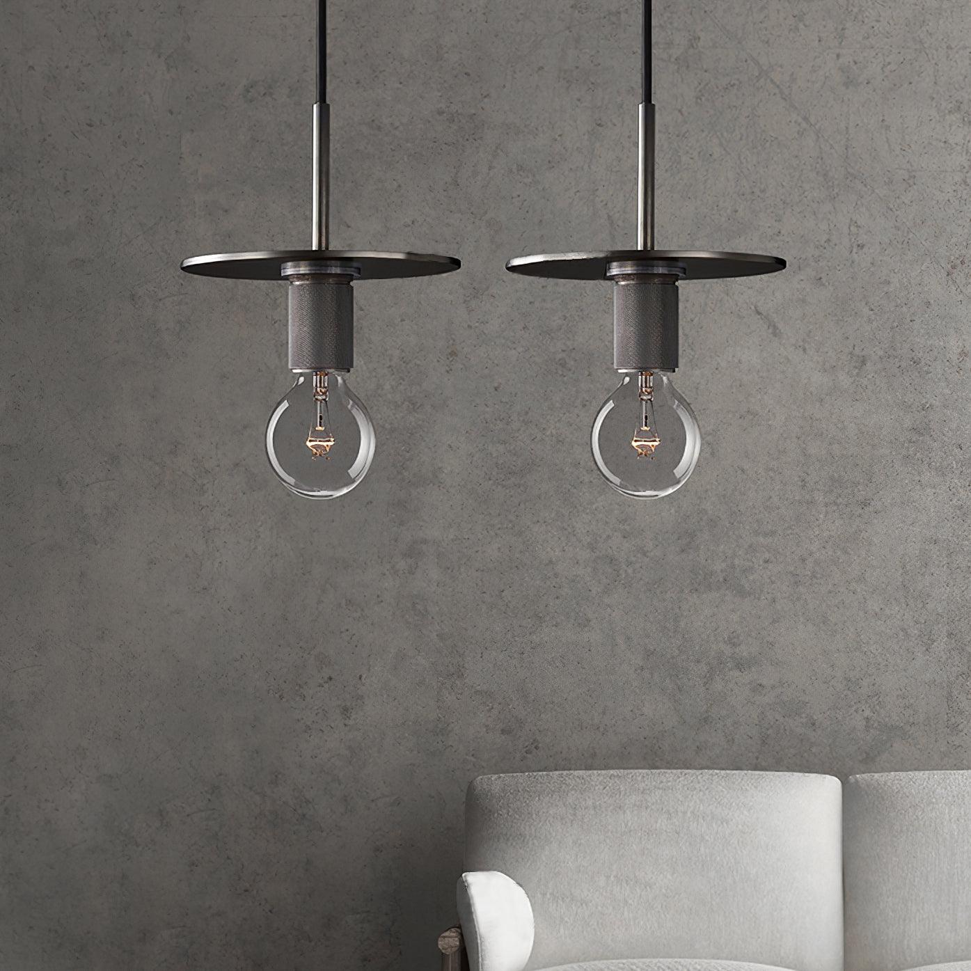 Pendant Lamp Brass Minimalist Metal Fixture for Dining or Kitchen