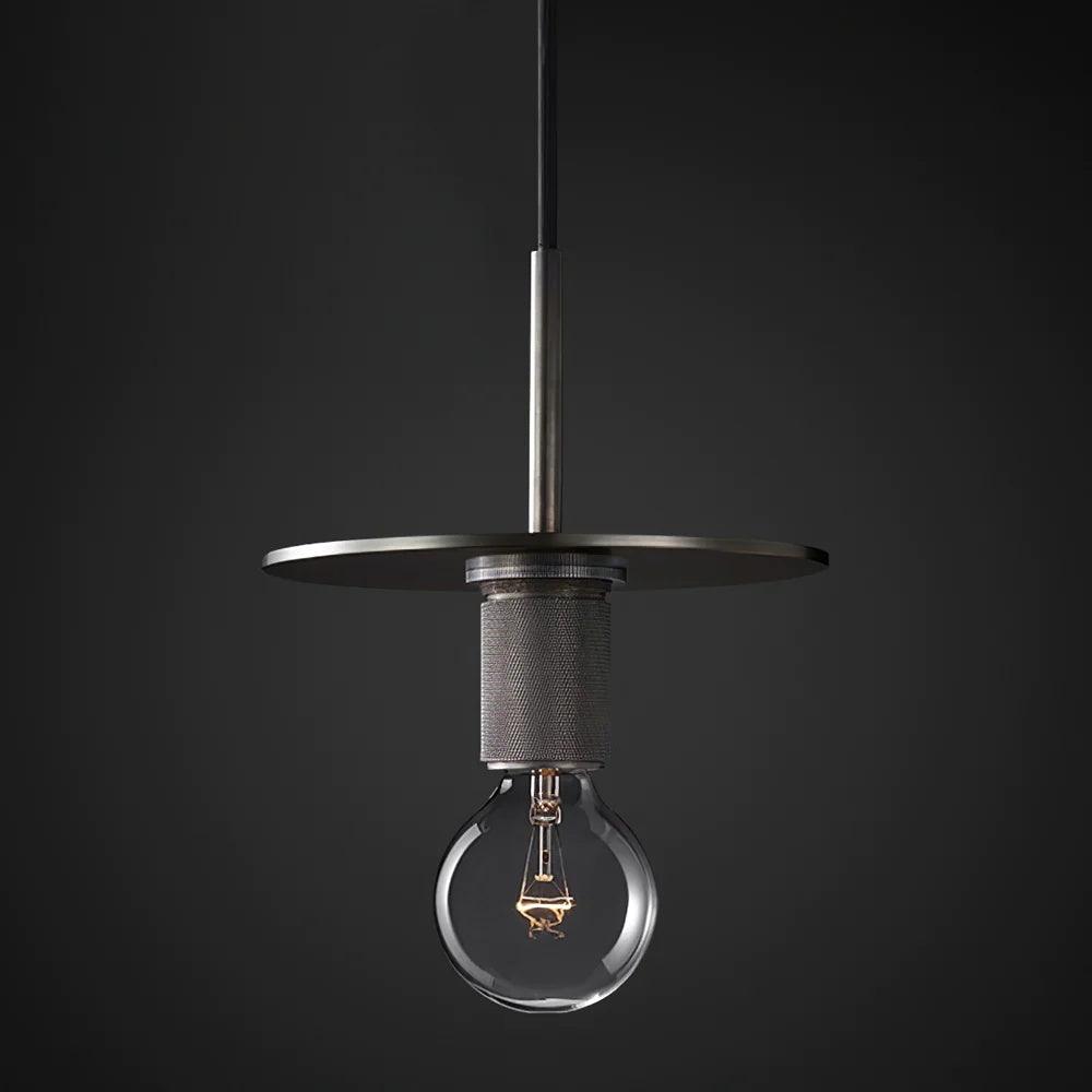 Pendant Lamp Brass Minimalist Metal Fixture for Dining or Kitchen