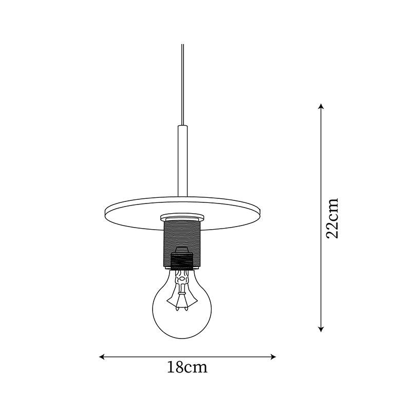 Pendant Lamp Brass Minimalist Metal Fixture for Dining or Kitchen