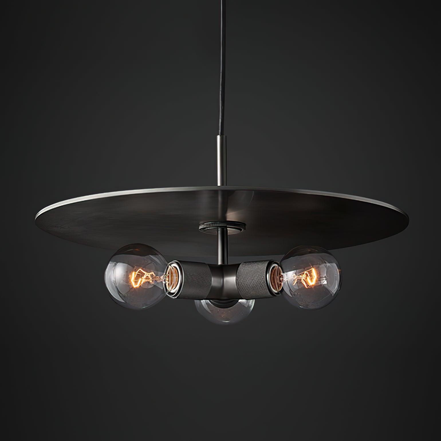 Pendant Lamp Brass Minimalist Metal Fixture for Dining or Kitchen