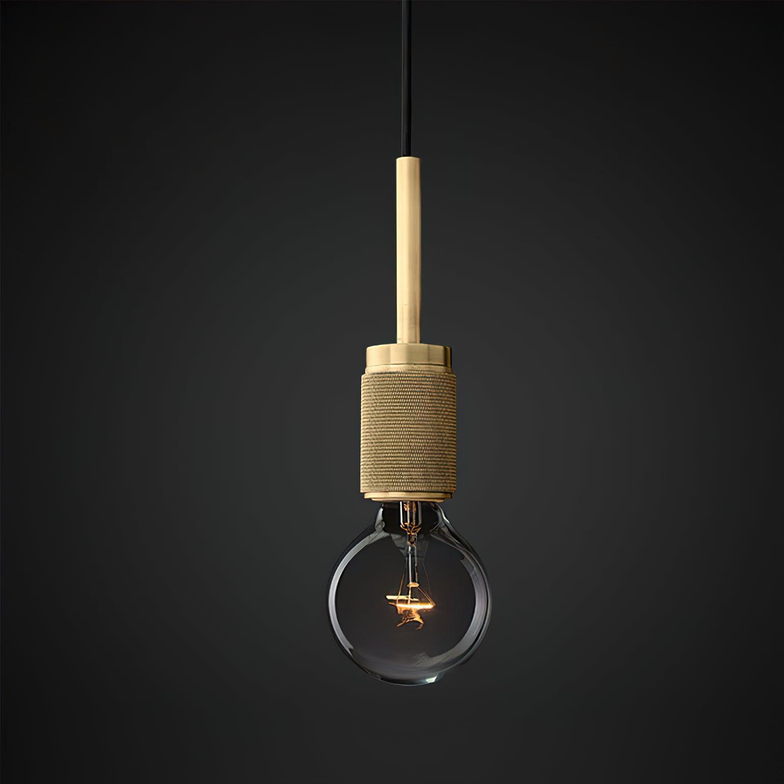 Pendant Lamp Brass Minimalist Metal Fixture for Dining or Kitchen