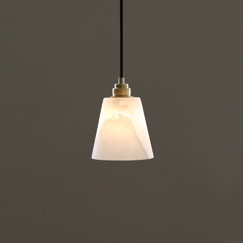 Droplet Alabaster Pendant Lamp-Neutral Decor