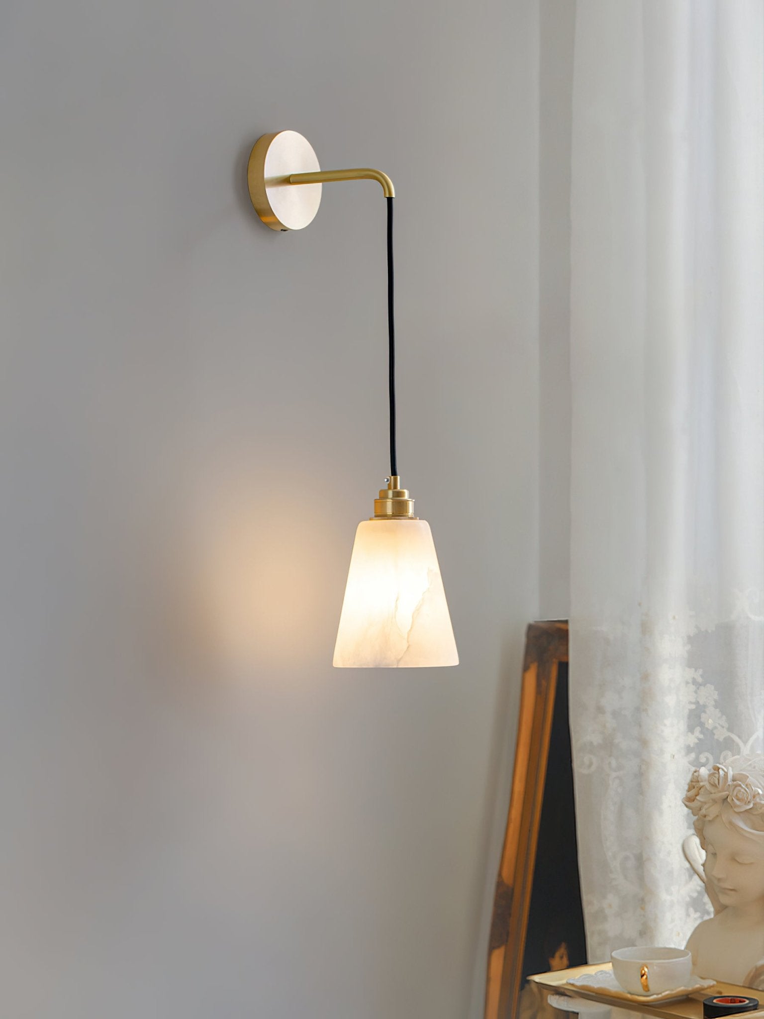 Yarlan Alabaster Wall Pendant Light-Neutral Decor