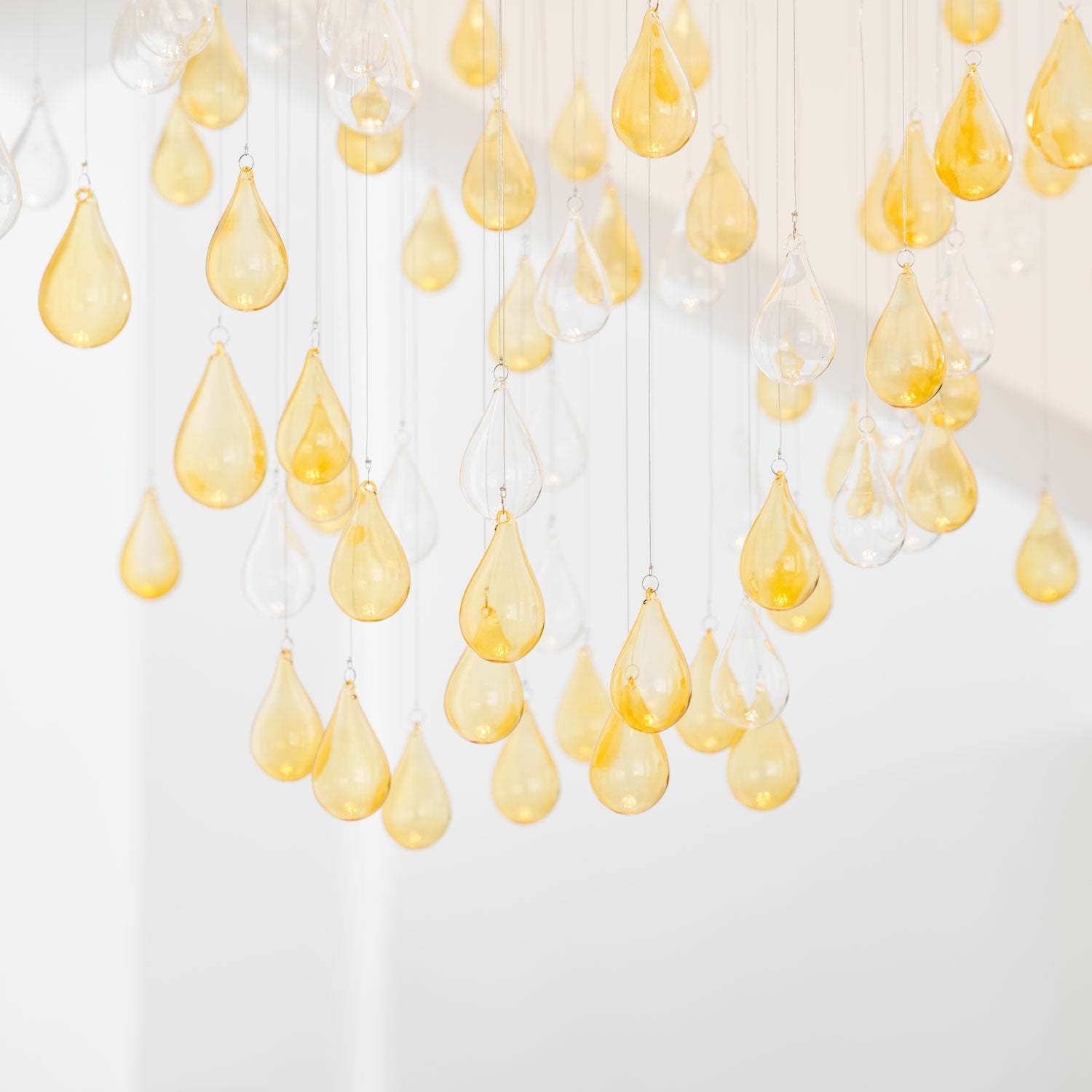 Droplets Sculpture Chandelier-Neutral Decor