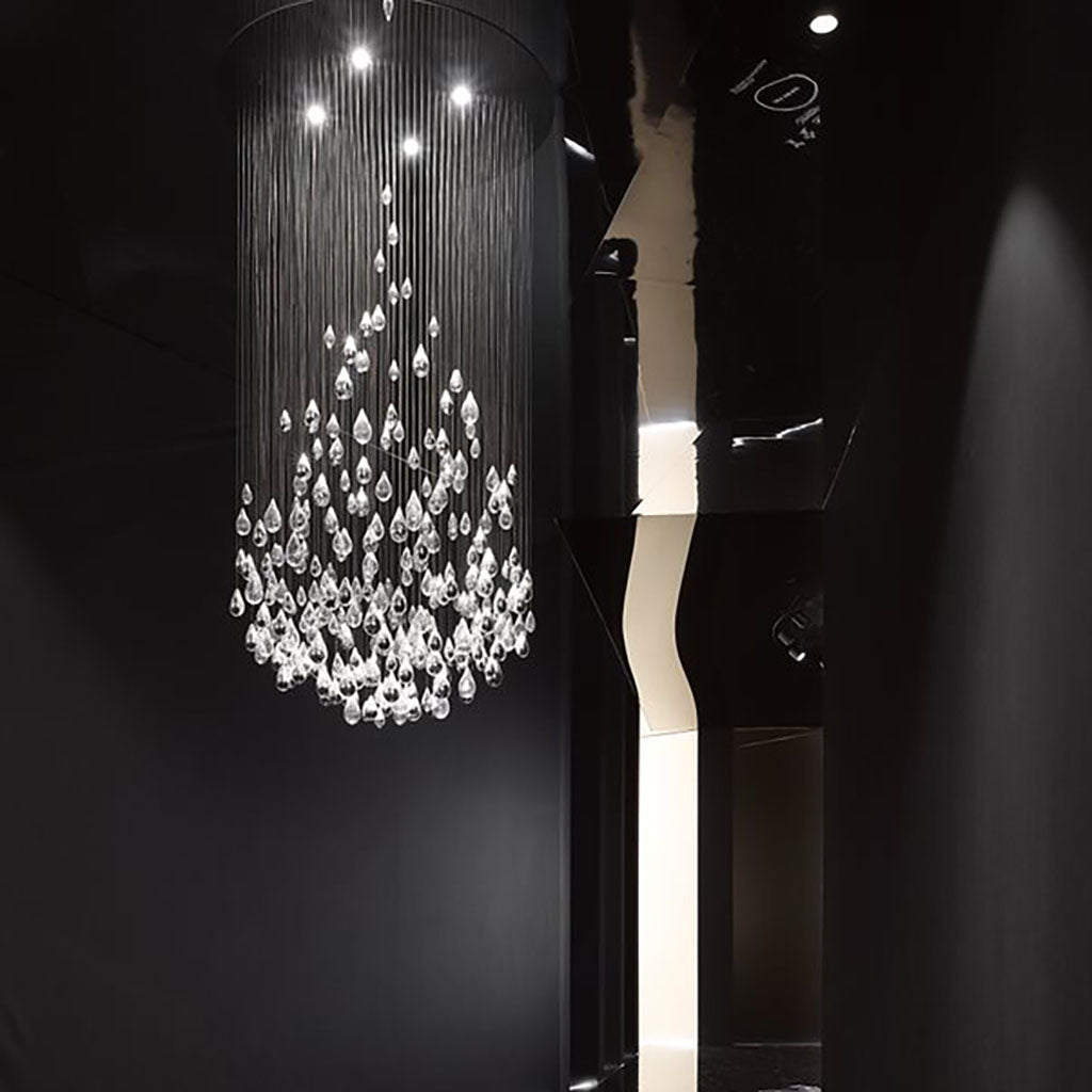 Droplets Sculpture Chandelier-Neutral Decor
