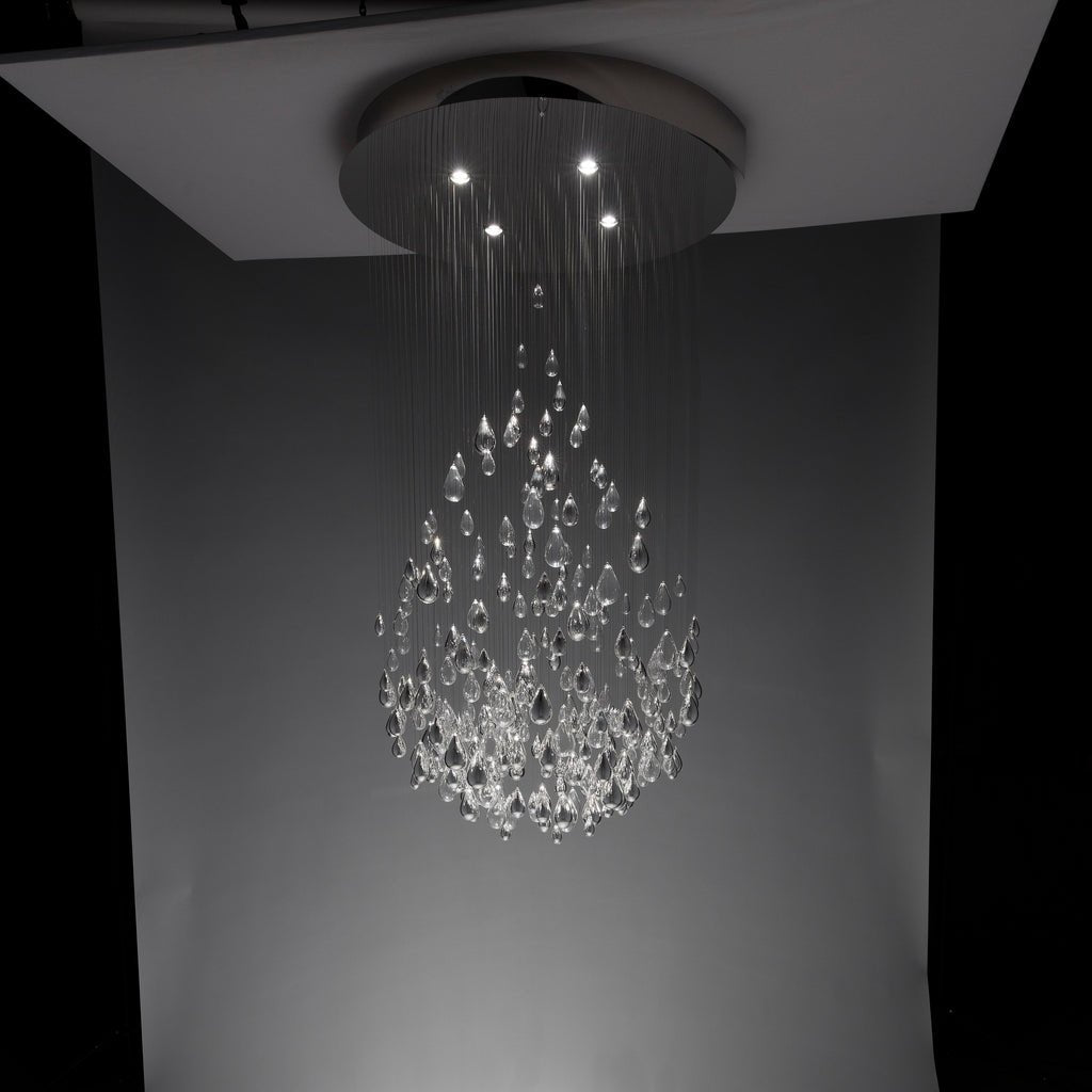Droplets Sculpture Chandelier-Neutral Decor