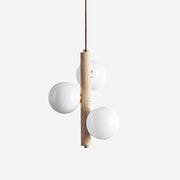 Meron Pendant Lamp Travertine Glass Vertical-Neutral Decor