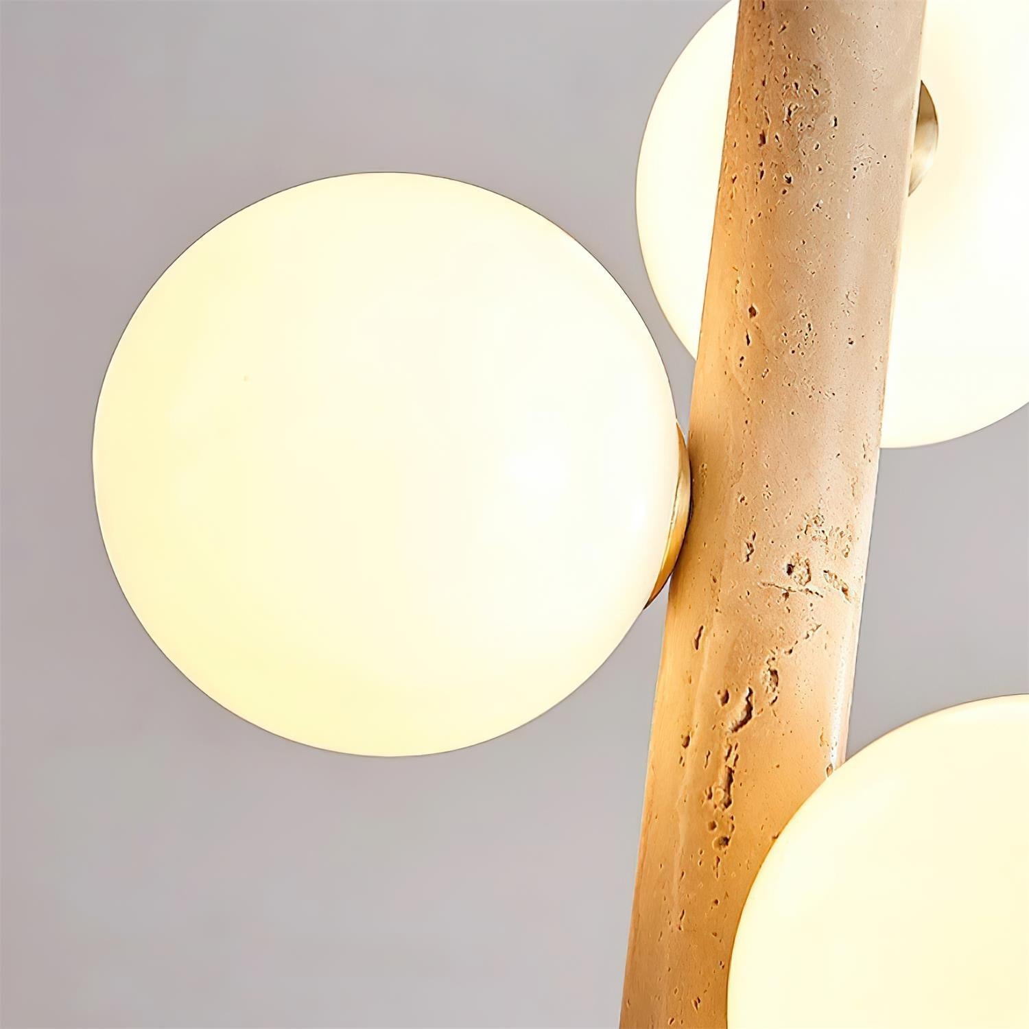 Meron Pendant Lamp Travertine Glass Vertical-Neutral Decor