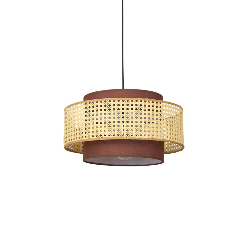 Zerither Rattan Fabric Pendant Light-Neutral Decor